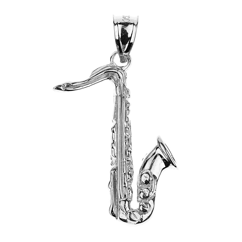 925 Sterling Silver Music Charm Saxophone Pendant Necklace for Women - Elegant Saxophone Jewelry Gift for Musicians, Music Lovers & Jazz Enthusiasts - Perfect for Concerts, Performances & Special Occasions