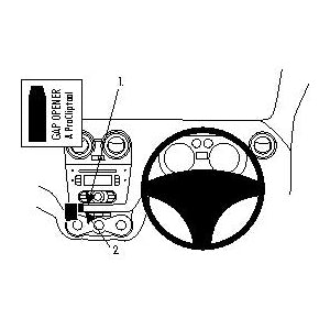 ClicOn No Holes Angled Dash Mount for Alfa Romeo MiTo (2009-2018) - Secure Phone Holder for Hands-Free Driving & Navigation