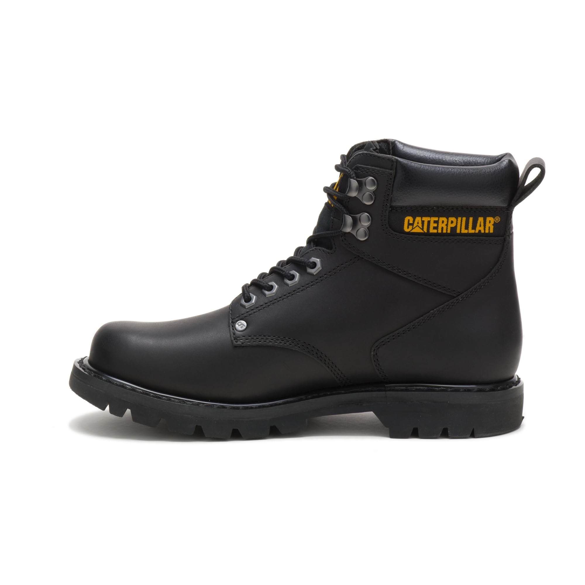 CAT Men's Second Shift Soft Toe Work Boot - Waterproof Steel Toe Construction Boots for Construction, Landscaping & Outdoor Work - Durable Slip Resistant Safety Shoes for Men