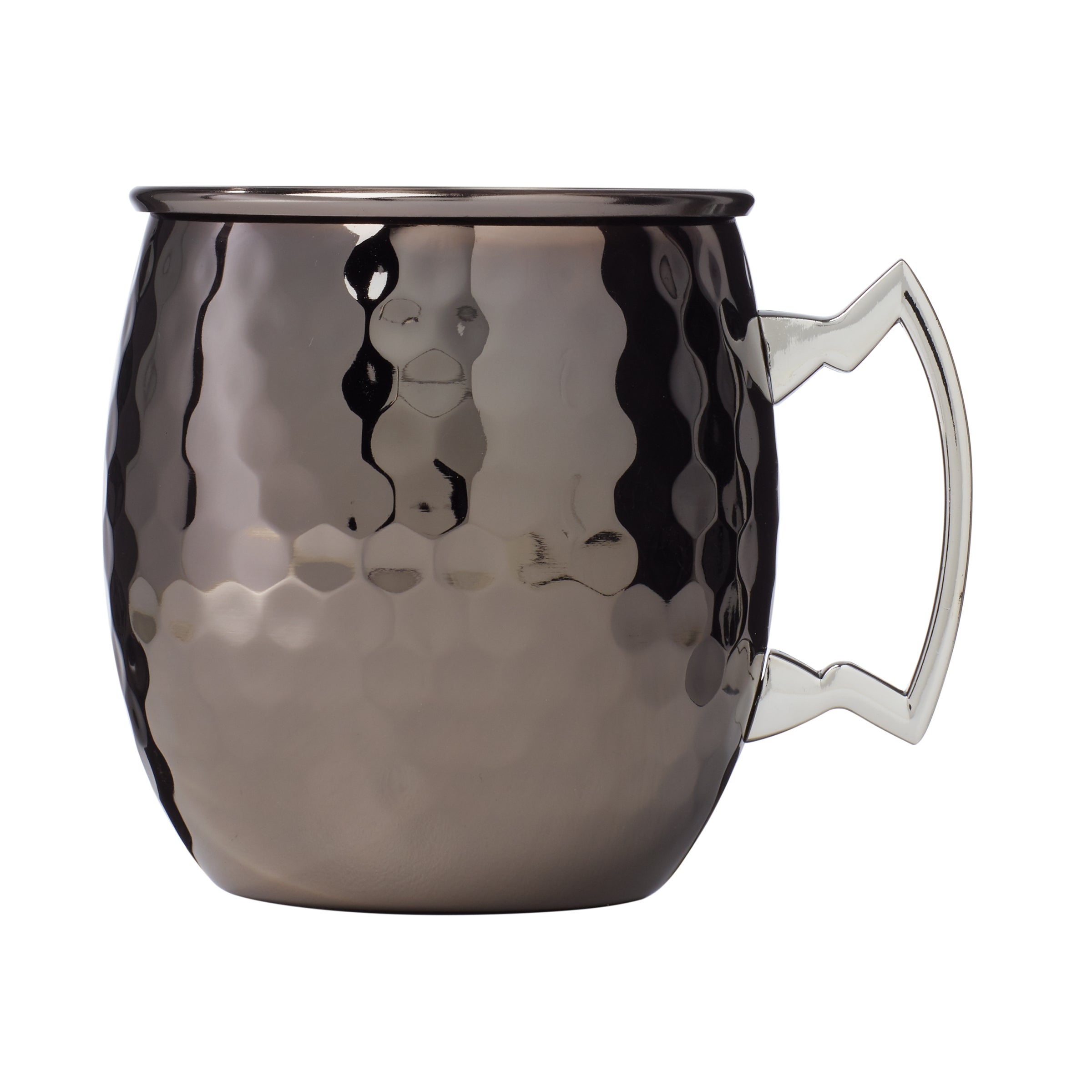 Premium Black Nickel Faceted Moscow Mule Mug - 16oz Copper Cocktail Cup with Handle - Perfect for Gin, Vodka, Rum Drinks - Ideal for Parties, Gifts & Home Bar Decor