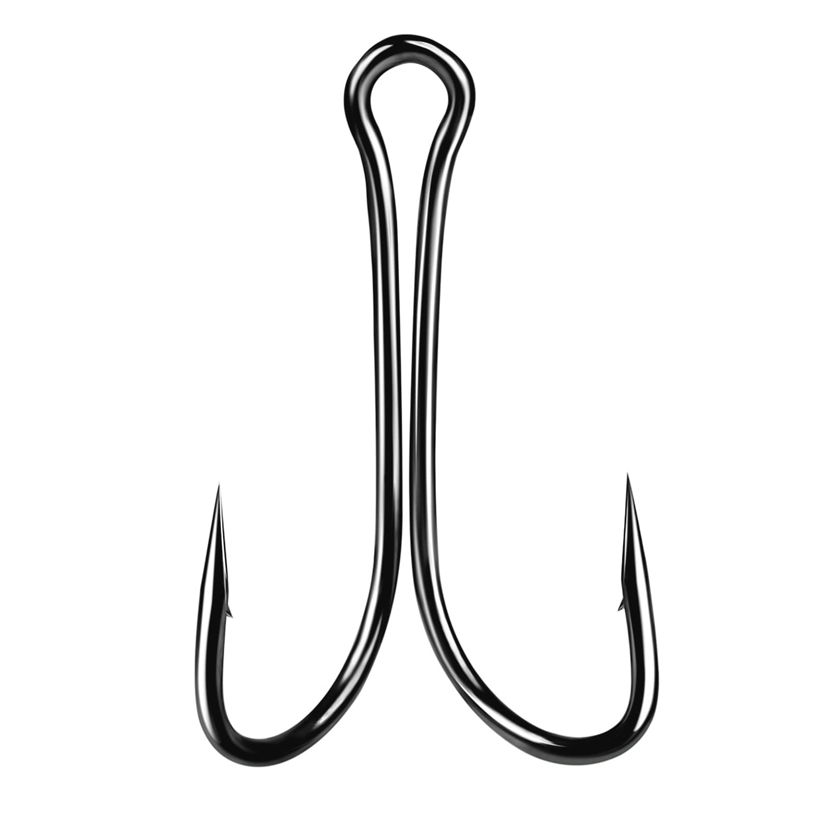 Ubersweet® 50 Pack Fishing Hooks - Long Handle Double Hook Kit for Saltwater & Freshwater Fishing - Ideal for Frog Lures, Bass, Trout, and More | Great for Shore Fishing, Boat Fishing, and Ice Fishing