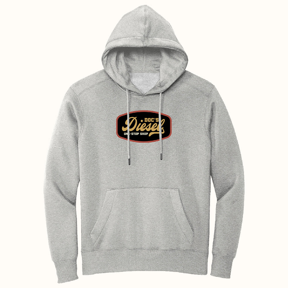 Doc's Diesel Shop Hoodie - Men's Heavyweight Zip Up Hooded Sweatshirt for Work & Outdoor | Durable & Comfortable for Mechanics, Truckers & Car Enthusiasts