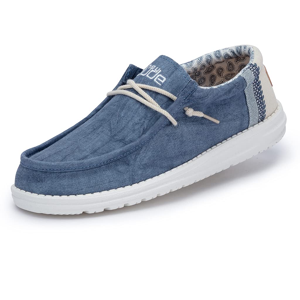Hey Dude Men's Wally Lace-Up Loafers - Comfortable Lightweight Casual Shoes for Men in Multiple Colors | Perfect for Walking, Travel & Everyday Wear