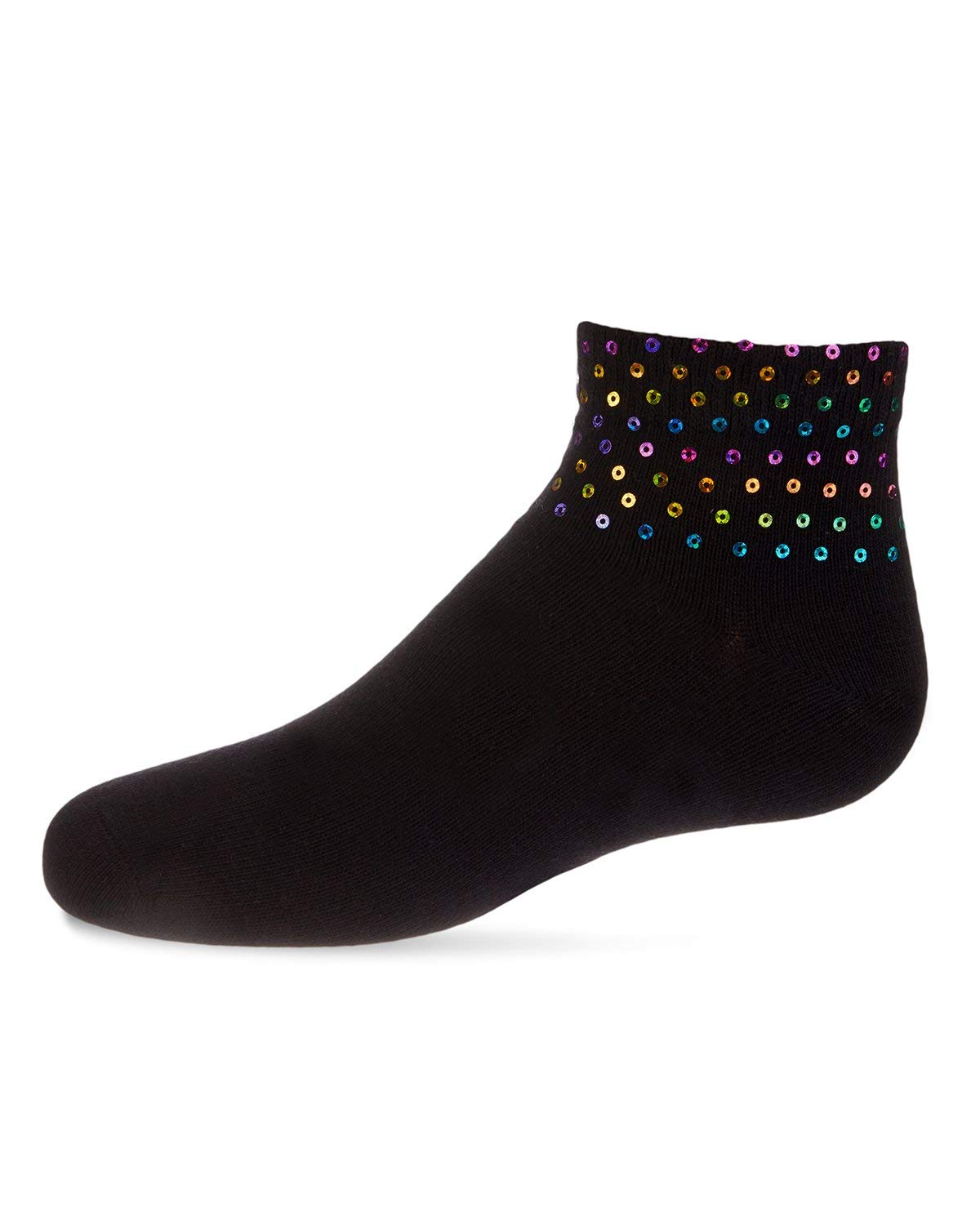MeMoi Girls' Multicolor Sequin Ankle Socks - Cotton Blend Fashion Socks for Kids, Toddlers & Teens - Perfect for School, Parties, Dance & Everyday Wear