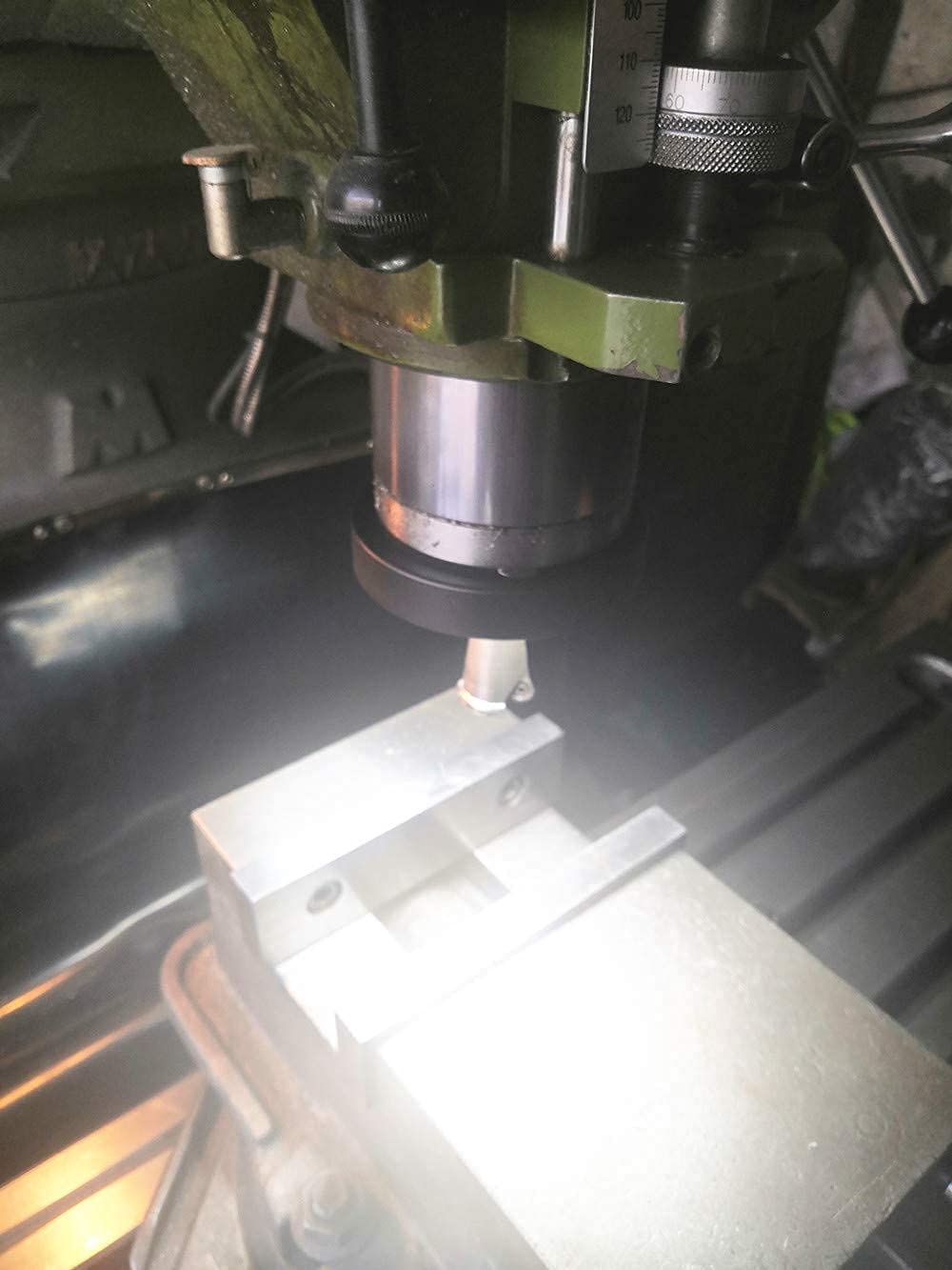 50MM LED Waterproof Milling Machine Spindle Light - Shadow-Free Magnetic Work Lamp for Vertical Lighting | Perfect for CNC, Lathe, and Workshop Applications