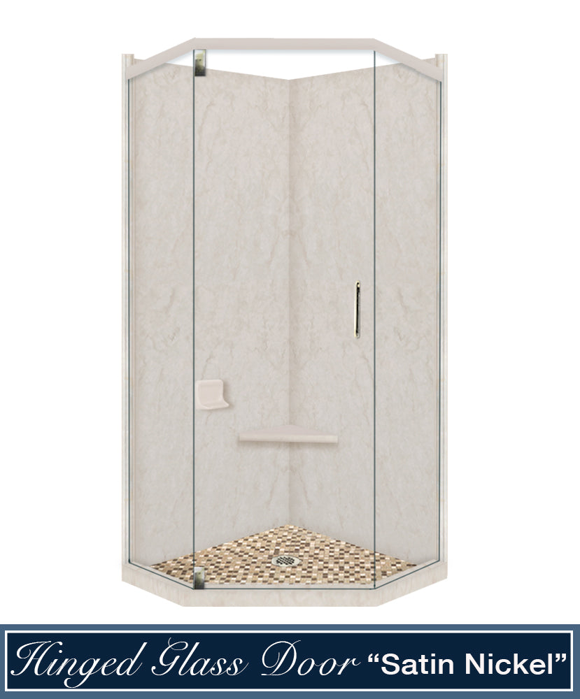 Rafe Marble Roma Mosaic Neo Shower Enclosure Kit - Waterproof Bathroom Upgrade for Modern Homes & Luxury Hotels