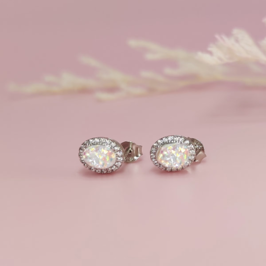 Ashes Gems Stud Earrings - Handcrafted Memorial Jewelry for Loved Ones | Perfect for Remembrance, Sympathy Gifts & Everyday Wear