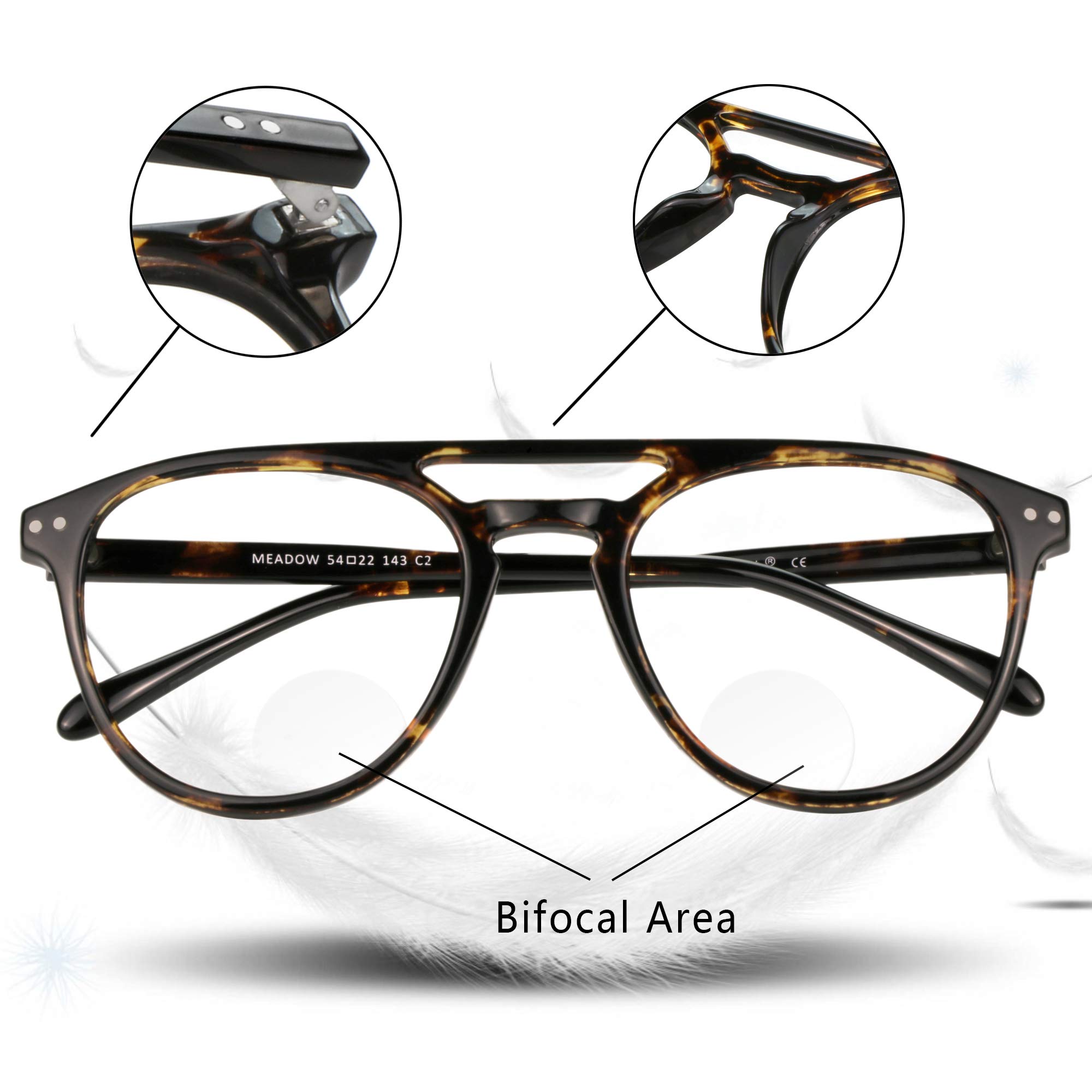 LifeArt Bifocal Reading Glasses for Women & Men - Anti-Eyestrain Computer Glasses | Perfect for Reading, Office Work & Screen Time