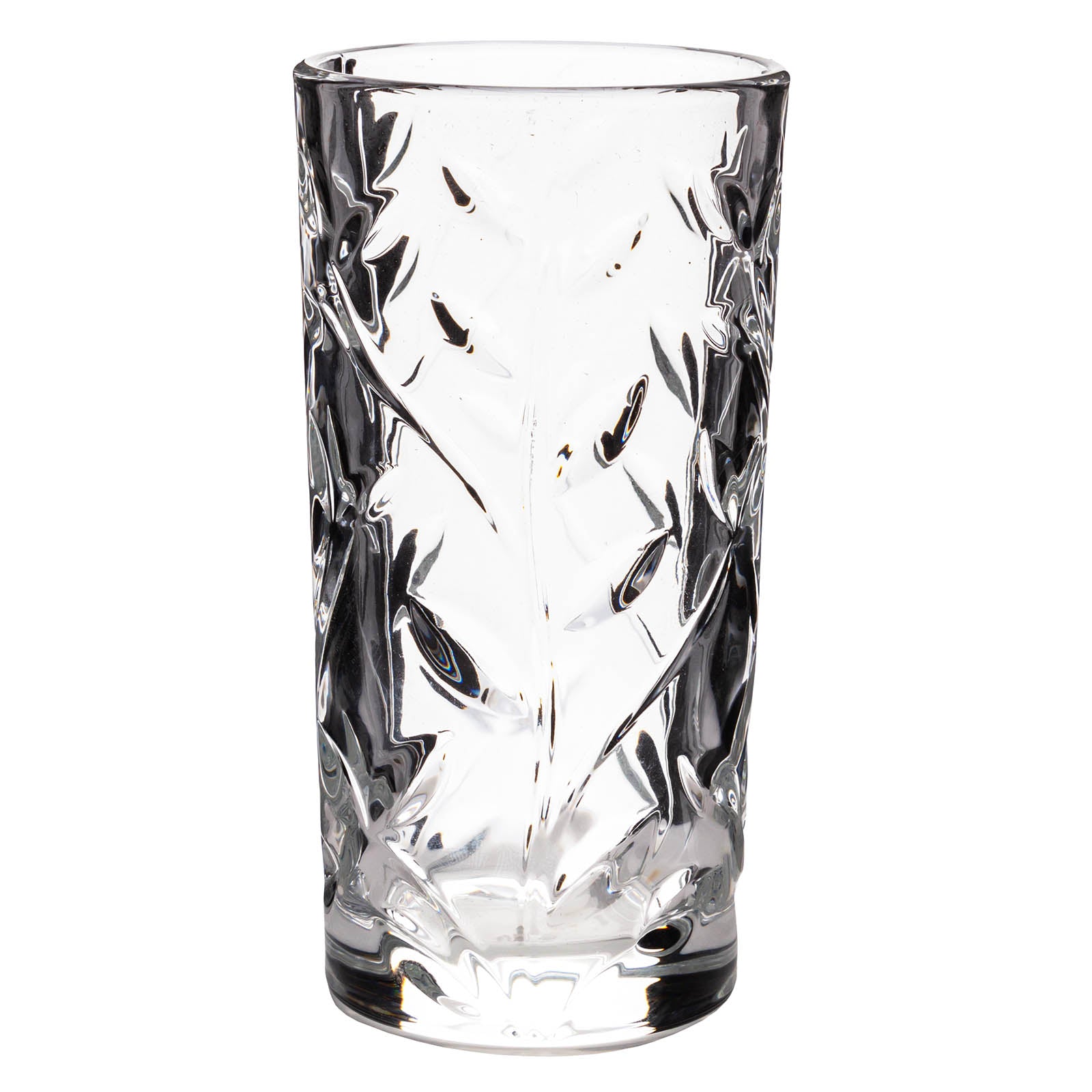 BarConic® Leaf Highball Glass - 14oz Elegant Drinking Glass for Cocktails, Iced Tea & Beverages - Perfect for Home Bars, Parties & Outdoor Gatherings