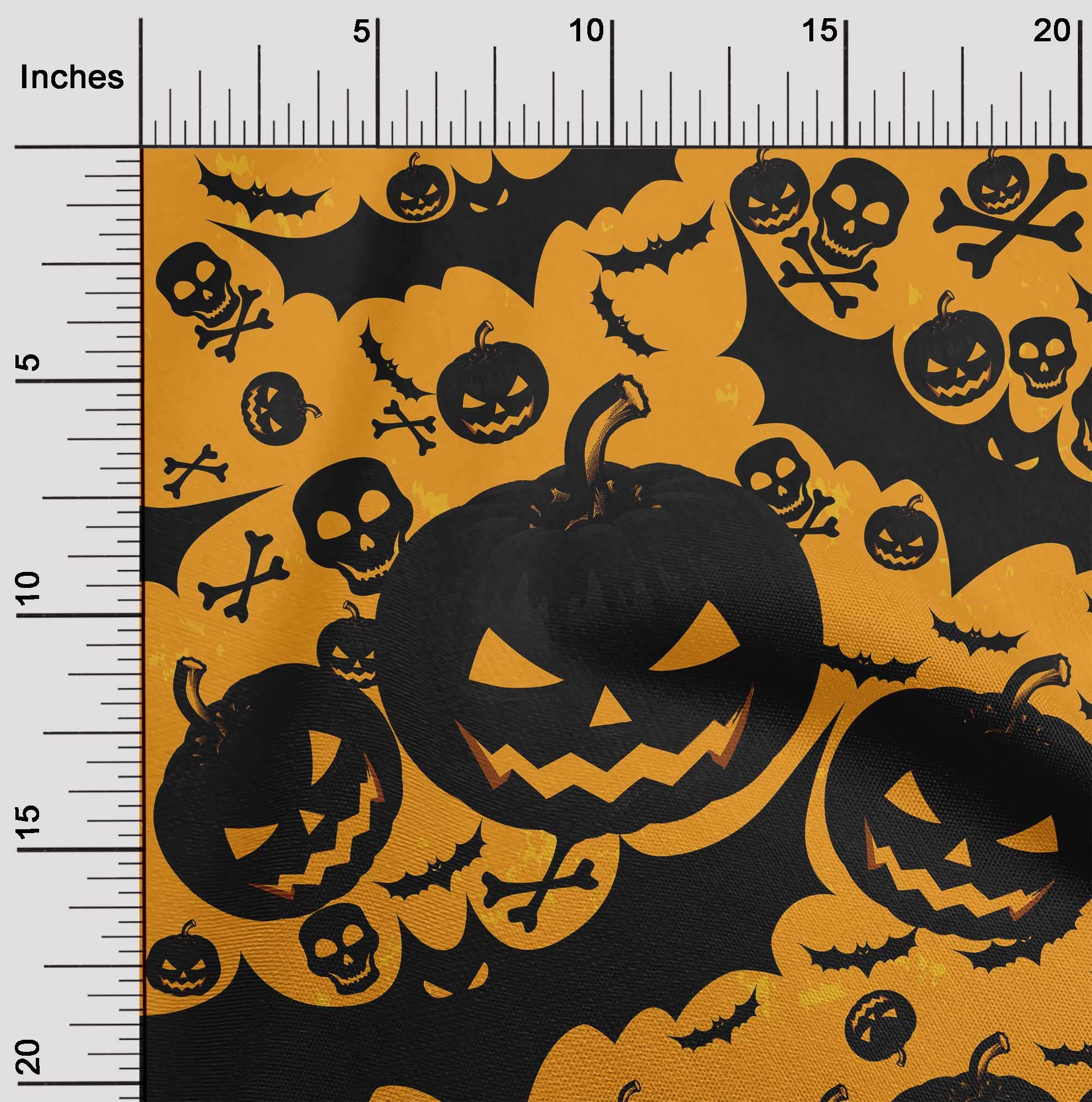 oneOone Cotton Flex Dark Mustard Fabric - 40 Inch Wide Printed DIY Sewing Material for Halloween Costumes, Clothing & Crafts | Premium Cotton Fabric by The Yard for Dressmaking, Quilting & Home Decor Projects