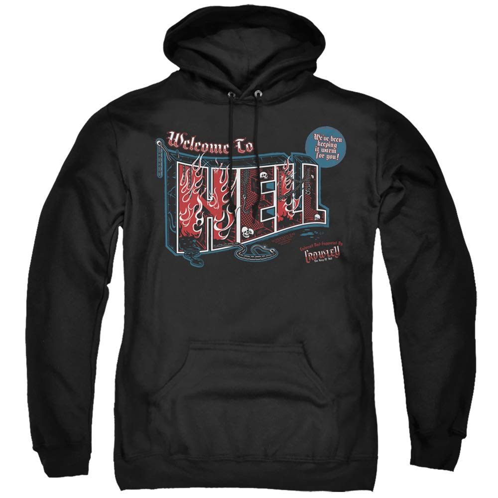 Supernatural TV Show Hoodie - A&E Designs 'Welcome to Hell' Black Pullover Sweatshirt | Men's & Women's Casual Wear, Halloween Cosplay, Fan Merchandise