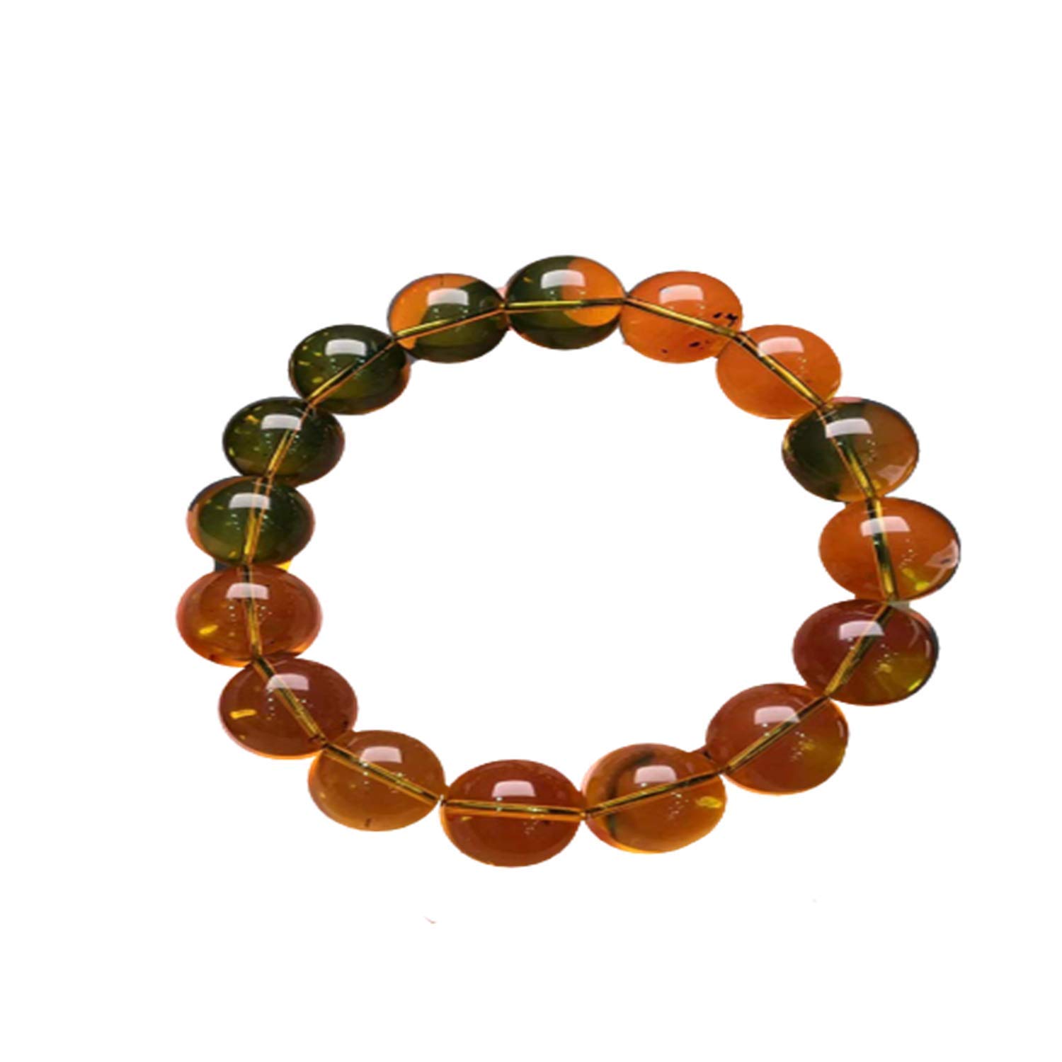 13mm Natural Mexico Blue Amber Gemstone Round Beads Women's Bracelet - AAAAA Certified for Authenticity | Perfect for Boho Jewelry, Gift Giving & Special Occasions
