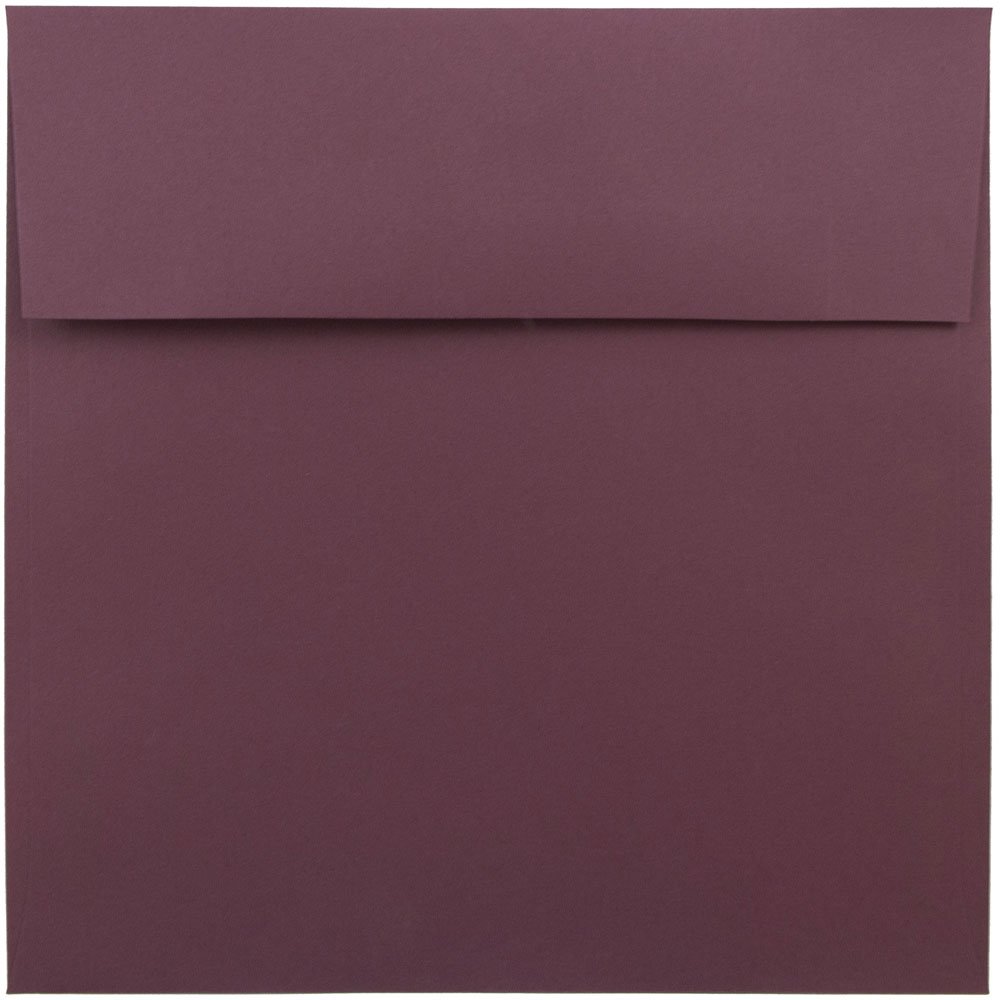 Premium 8.5 x 8.5 Inch Square Burgundy Invitation Envelopes - Bulk Pack of 250 - Perfect for Weddings, Parties, Business Events & Special Occasions