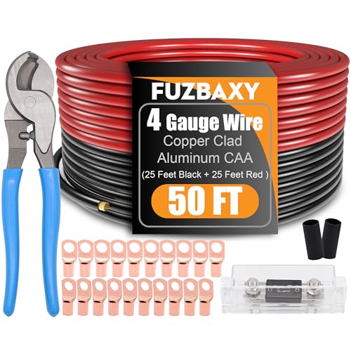Black/Red-25Ft Each W/Cable Cutter