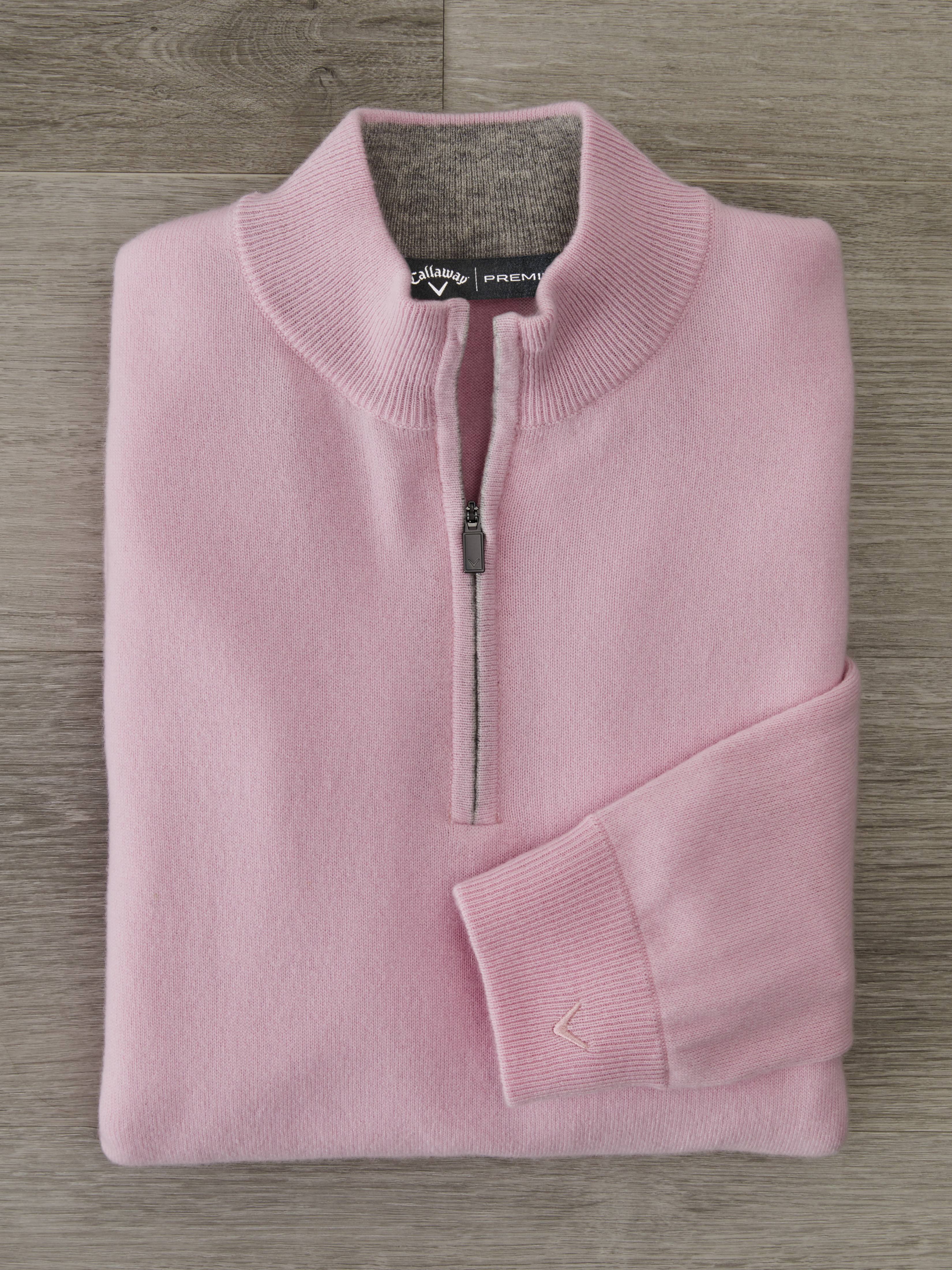 Premium Men's Cashmere 1/4 Zip Golf Sweater - Soft & Warm Pullover for Golfing, Office & Casual Wear | Winter & Fall Comfort
