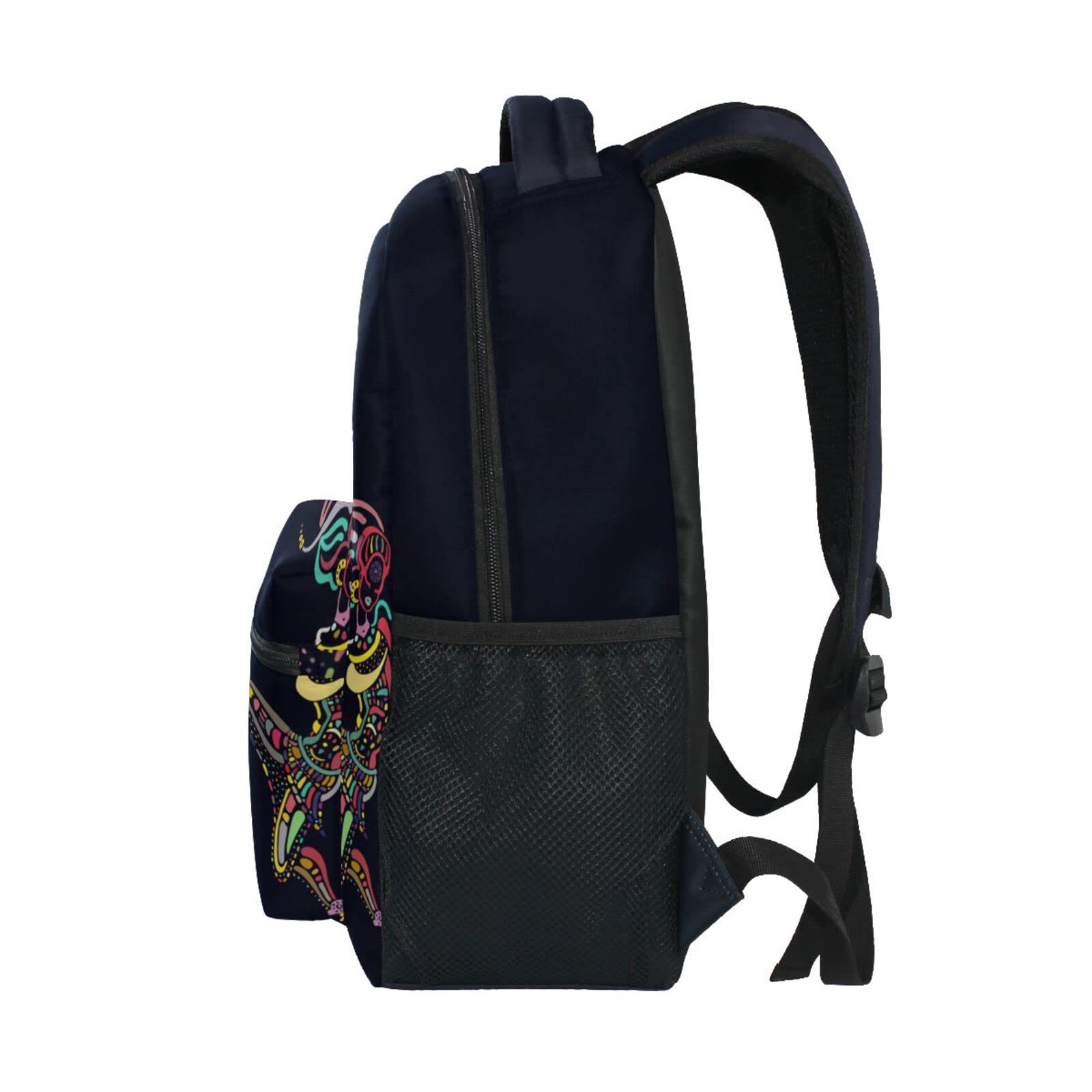 JIPONI African Print Backpack for Women & Men - Stylish Laptop Bookbag for School, Travel, Work & Dance - Durable Daypack for Students & Professionals
