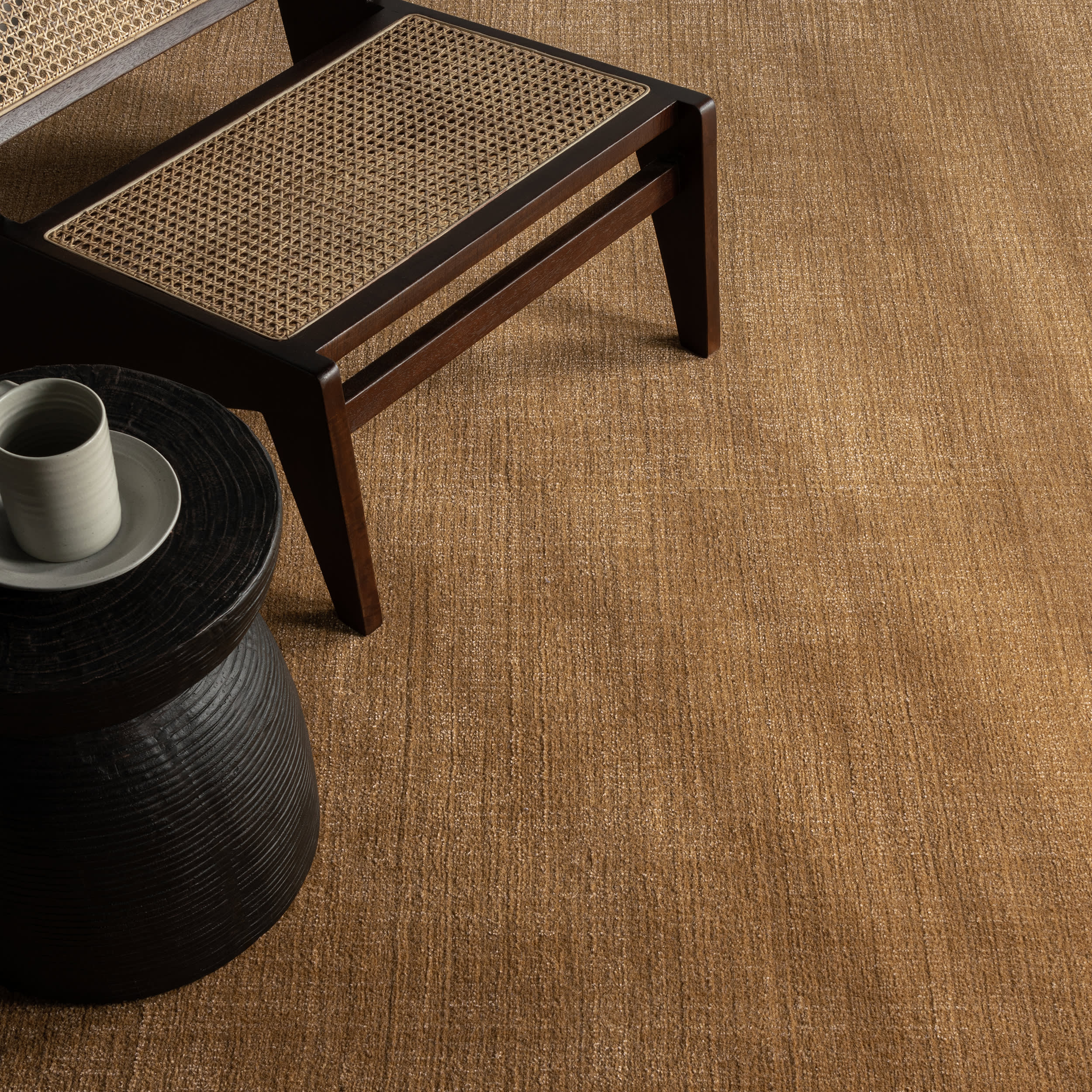 Arrel Speckled Wool Blend Rug in Wheat Color | Soft & Durable Area Rug for Living Room, Bedroom & Office Decor