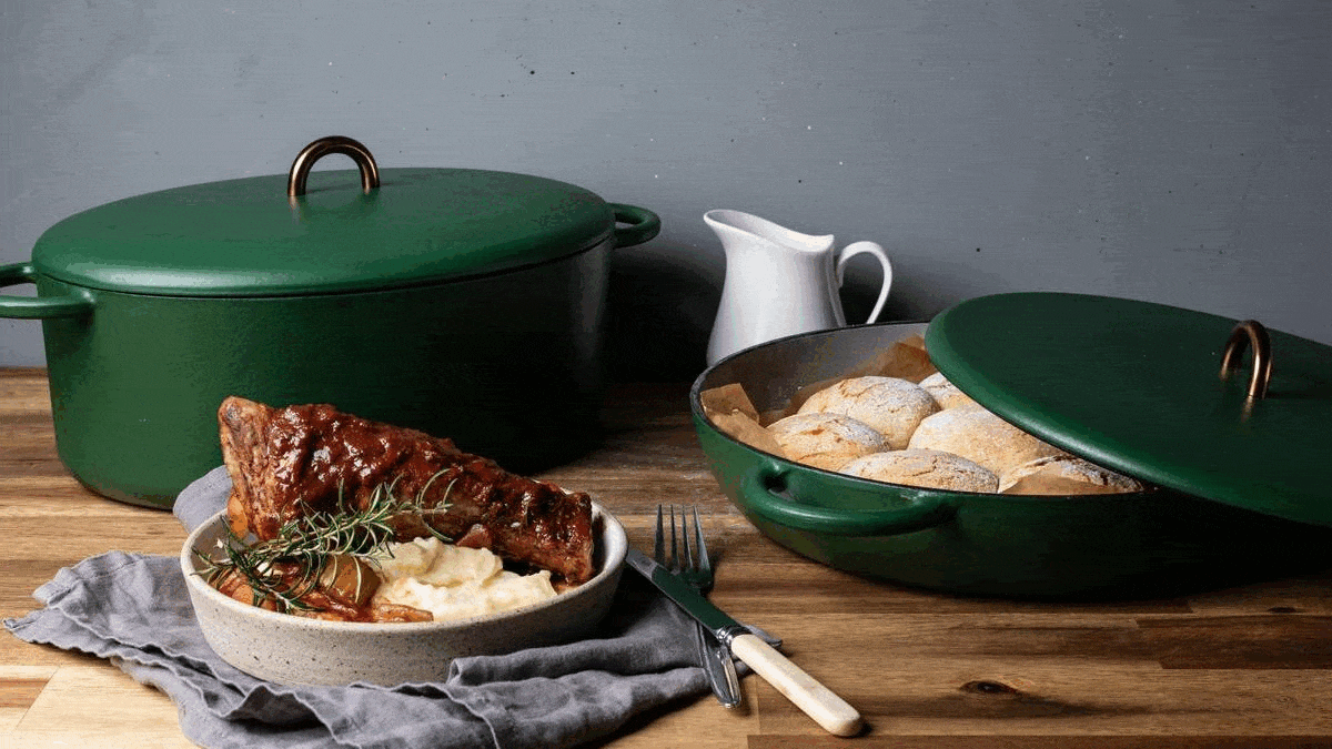 Premium Firra Cast Iron Cookware Set - 10-Piece Nonstick Skillet & Dutch Oven for Stovetop, Oven & Grill - Perfect for Searing, Baking & Slow Cooking