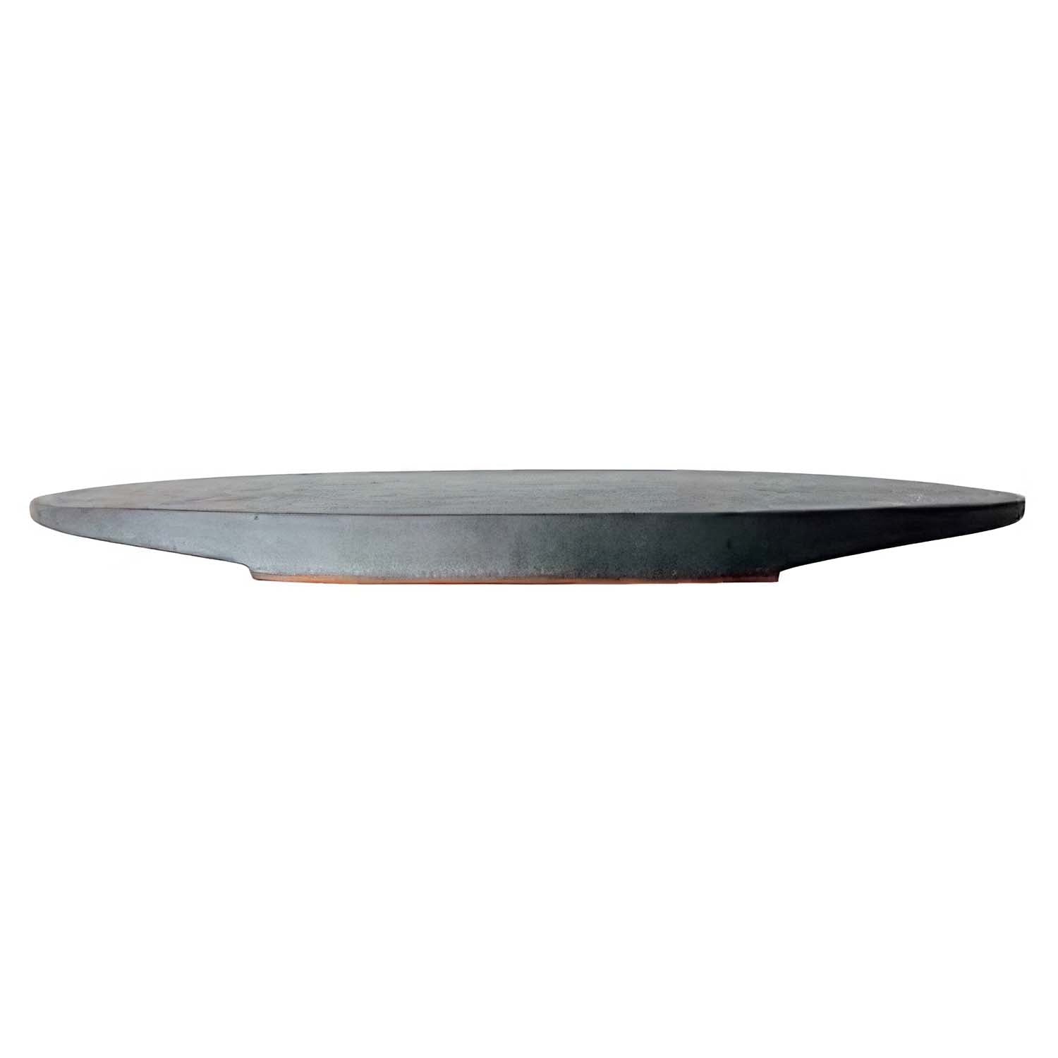 Marumi Yasuda Kawara Tsuki Ceramic Flat Plate - Handmade Japanese Dinnerware for Sushi, Desserts & Appetizers - Elegant Table Setting for Home & Restaurant Use