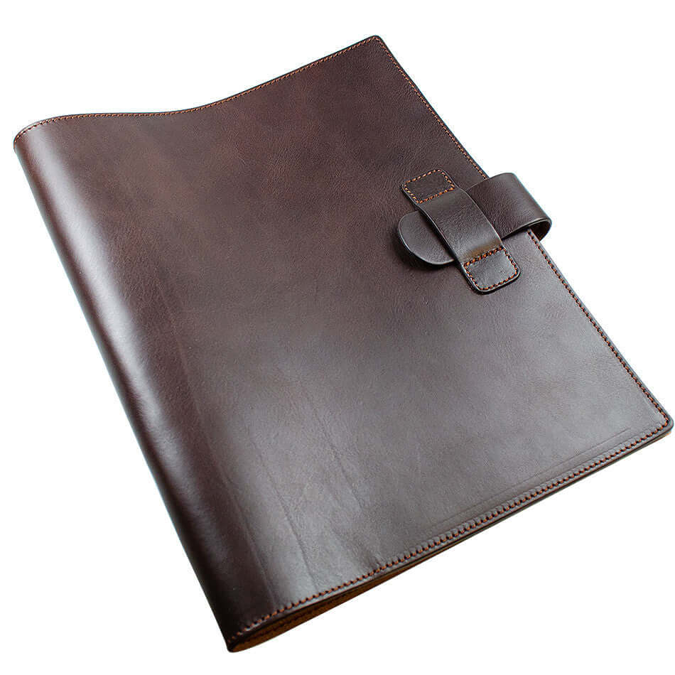 Premium Atoma Pur Leather Folder 210 x 295mm - Elegant Brown Document Organizer for Office, School & Business Professionals - Perfect for Files, Contracts & Important Papers