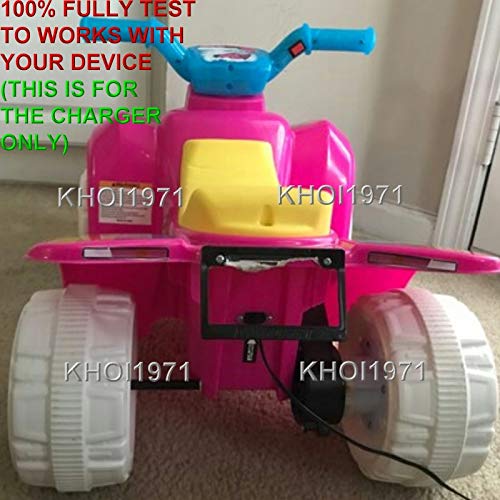 KHOI1971 6V Wall Charger AC Adapter for Dynacraft Trolls Quad Ride-On (Pink/Yellow 8803-20) - Perfect for Kids' Battery-Powered Vehicles - Home & Outdoor Play Charging Solution