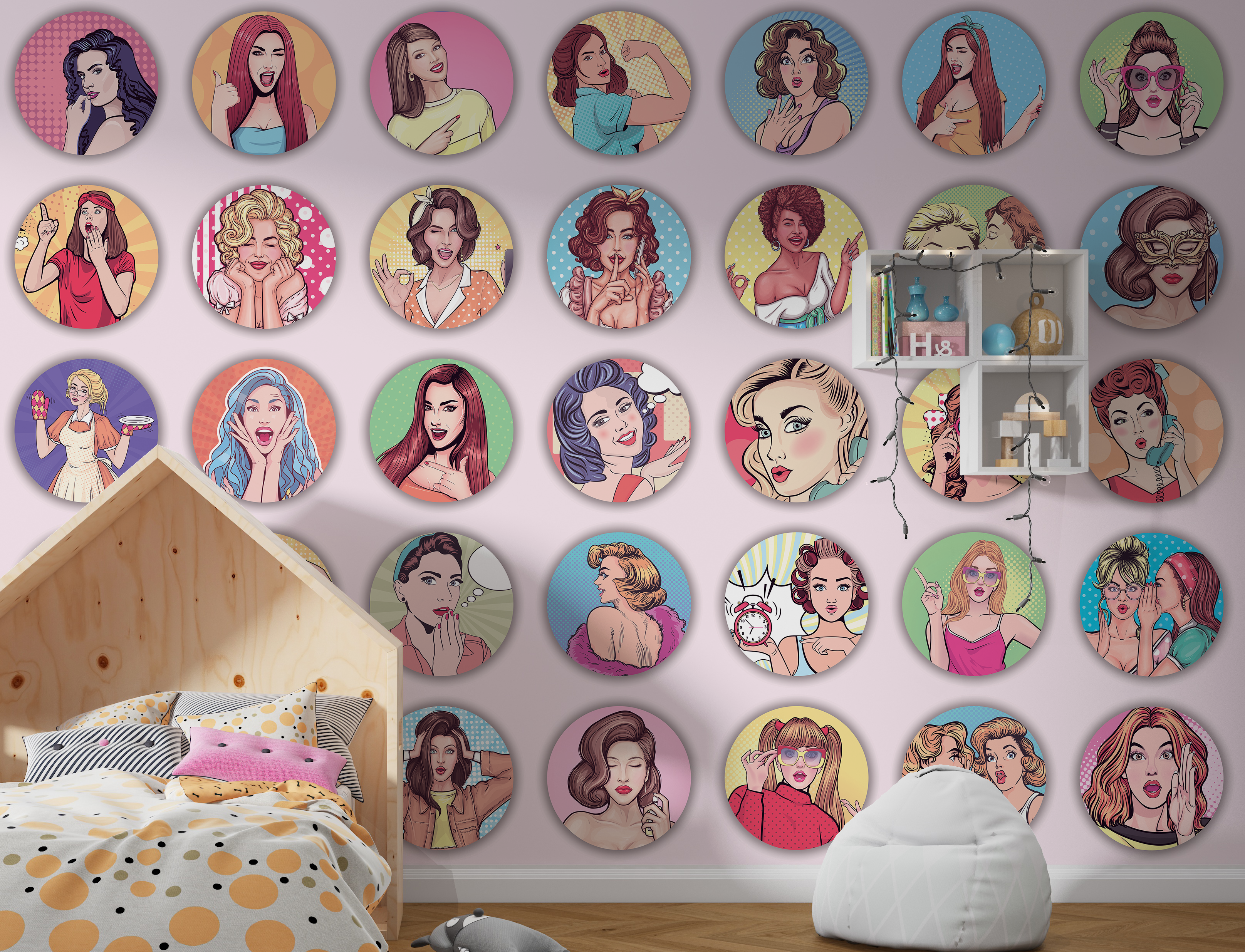 Princess Legends Wallpaper Mural for Girls Room - Fantasy Fairy Tale Decor for Kids Bedroom & Nursery