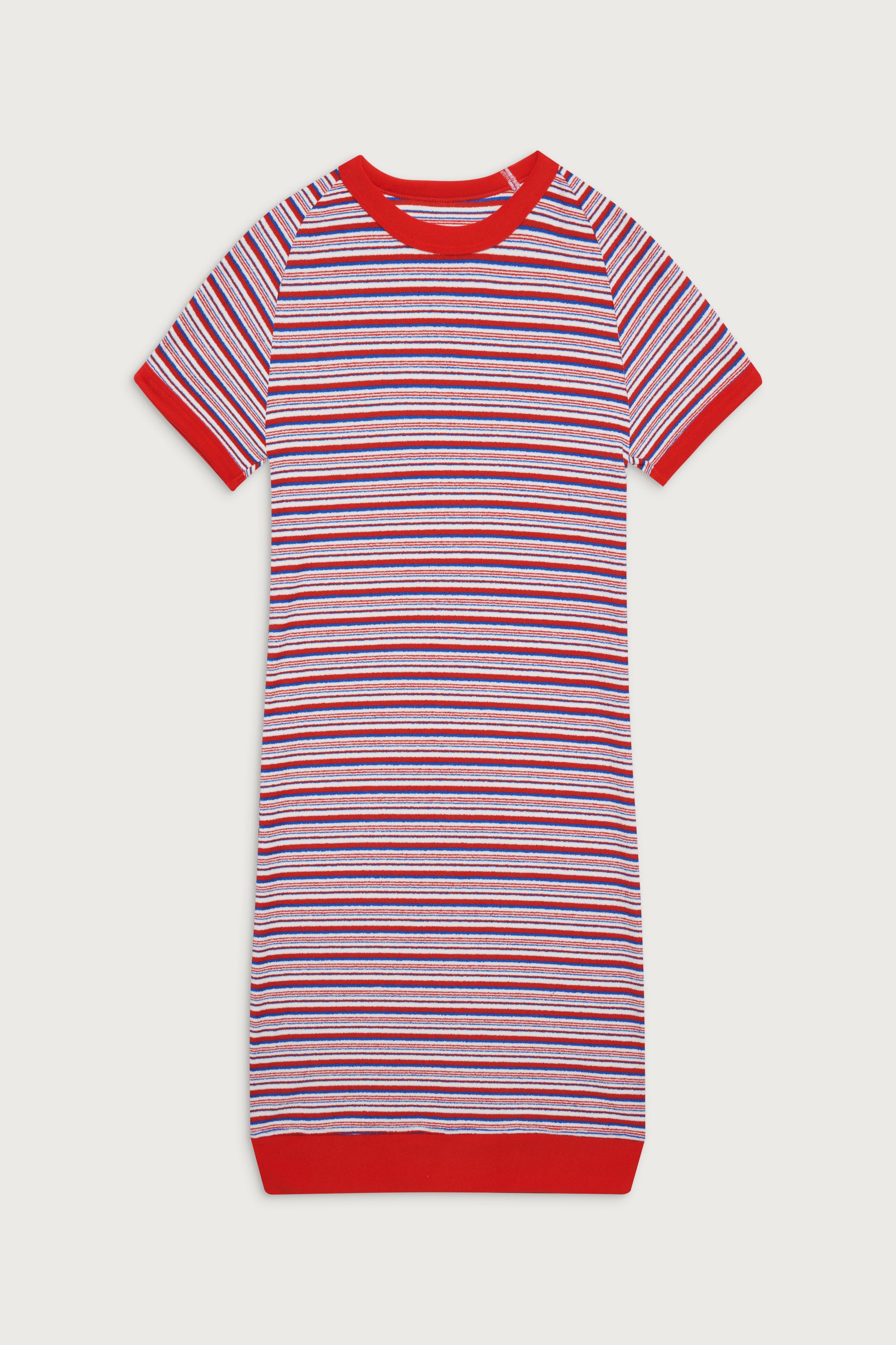 June Terry Mini Dress - Women's Flowy Summer Dress with Short Sleeves | Perfect for Beach Vacations, Pool Parties & Casual Outings