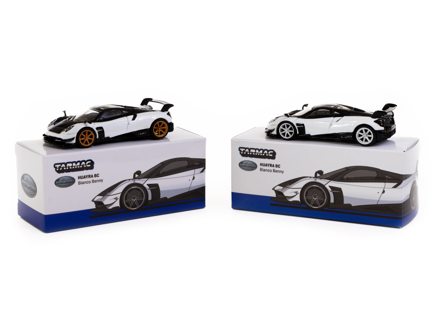 Tarmac Works 1/64 Pagani Huayra BC Bianco Benny Diecast Model Car - Premium Collectible for Car Enthusiasts & Display for Home/Office Decor