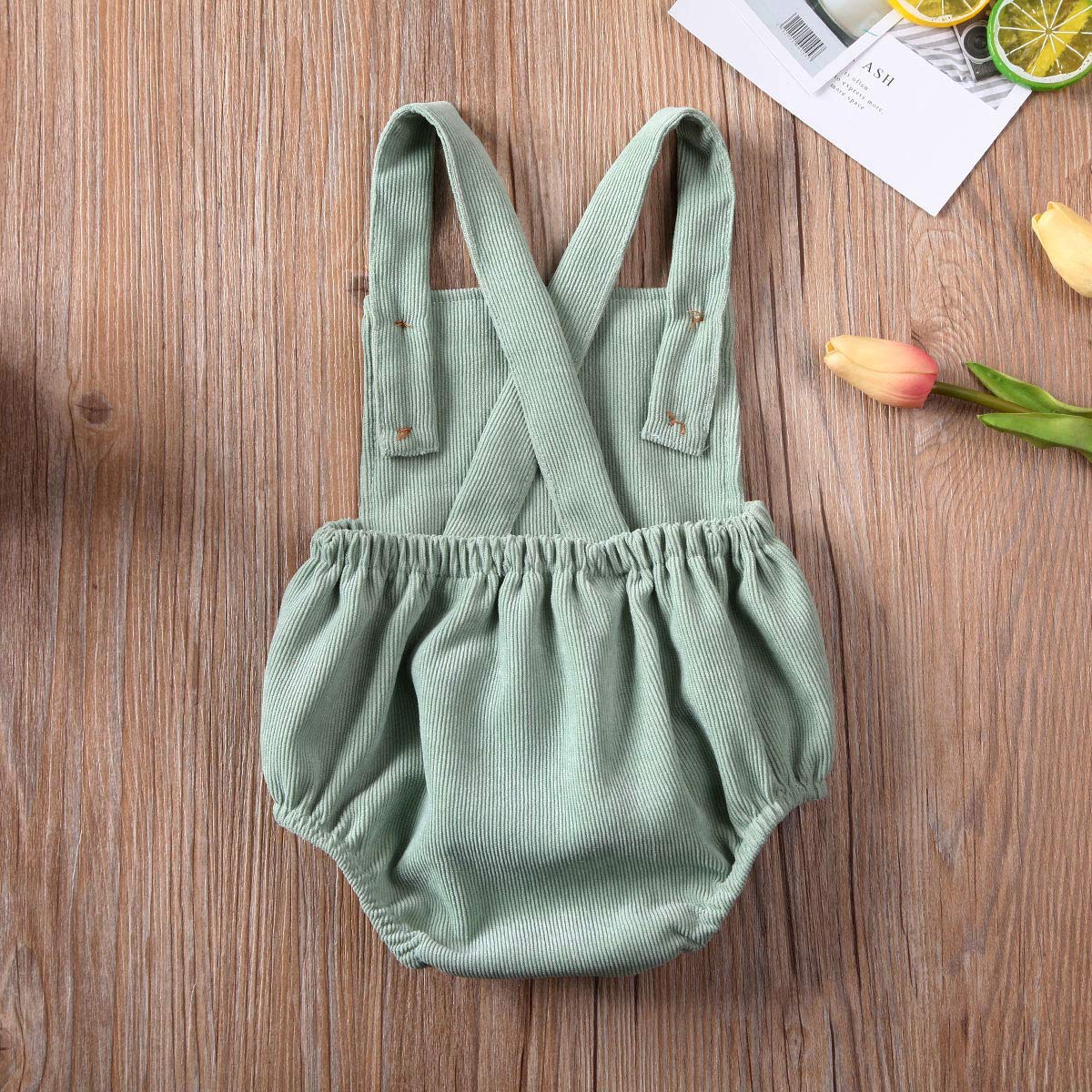 Newborn Baby Boy & Girl Romper - Sleeveless Backless Button Jumpsuit One-Piece Outfit | Perfect for Summer, Photoshoots & Playtime