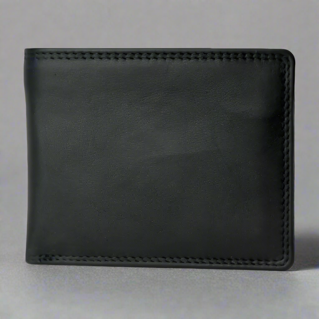 Premium Genuine Leather Bifold Wallet for Men - RFID Blocking, Slim Design - Perfect for Everyday Carry, Travel & Business Use