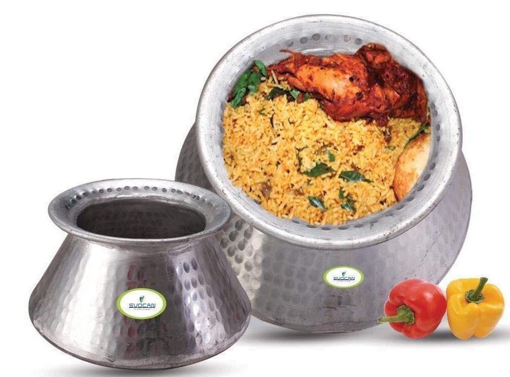 Premium 4KG Aluminum Biryani Pot - Heavy Duty Degchi Cookware for Indian & Middle Eastern Cuisine - Perfect for Home Chefs, Restaurants & Outdoor Cooking