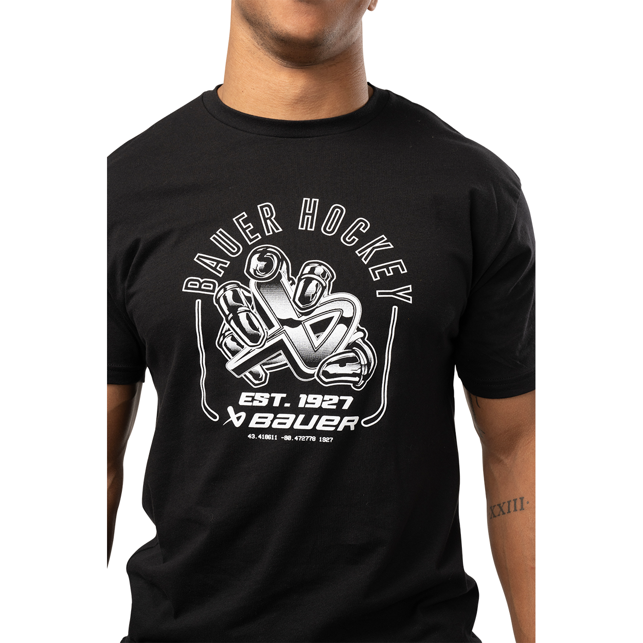 Bauer Short Sleeve Icon Grab Tee Senior - Comfortable Hockey Practice & Training Shirt for Men - Perfect for Ice Rink, Gym Workouts & Casual Wear