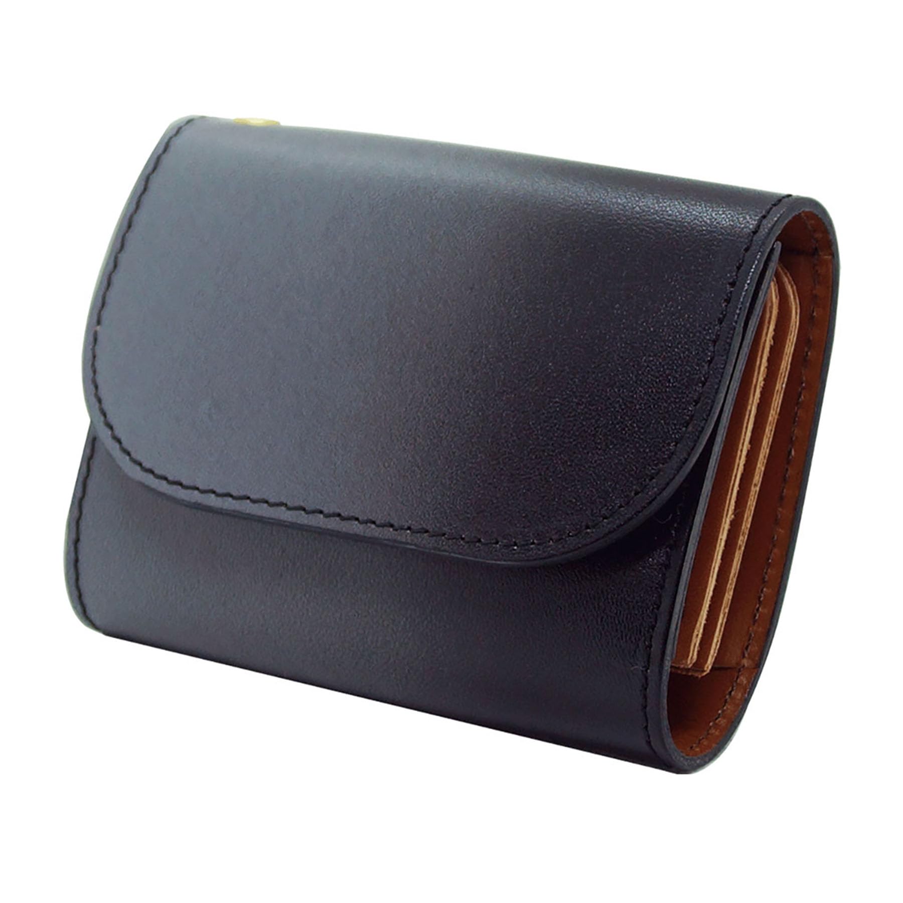 Japanese Traditional Genuine Leather Gradient Dye Slim Wallet - Minimalist Card Holder & Coin Purse for Men & Women | Handmade in Kyoto, Japan (Black) | Perfect for Everyday Carry, Travel & Gift Giving