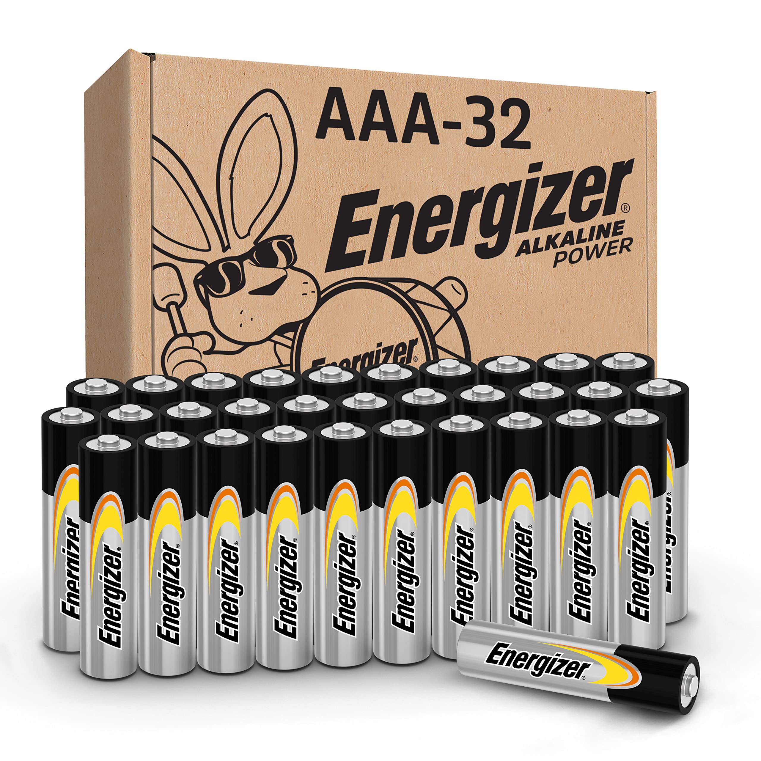 Energizer Alkaline AAA Batteries 32 Pack - Long Lasting Triple A Batteries for Toys, Flashlights, Remote Controls & Electronics - High Performance Power Supply