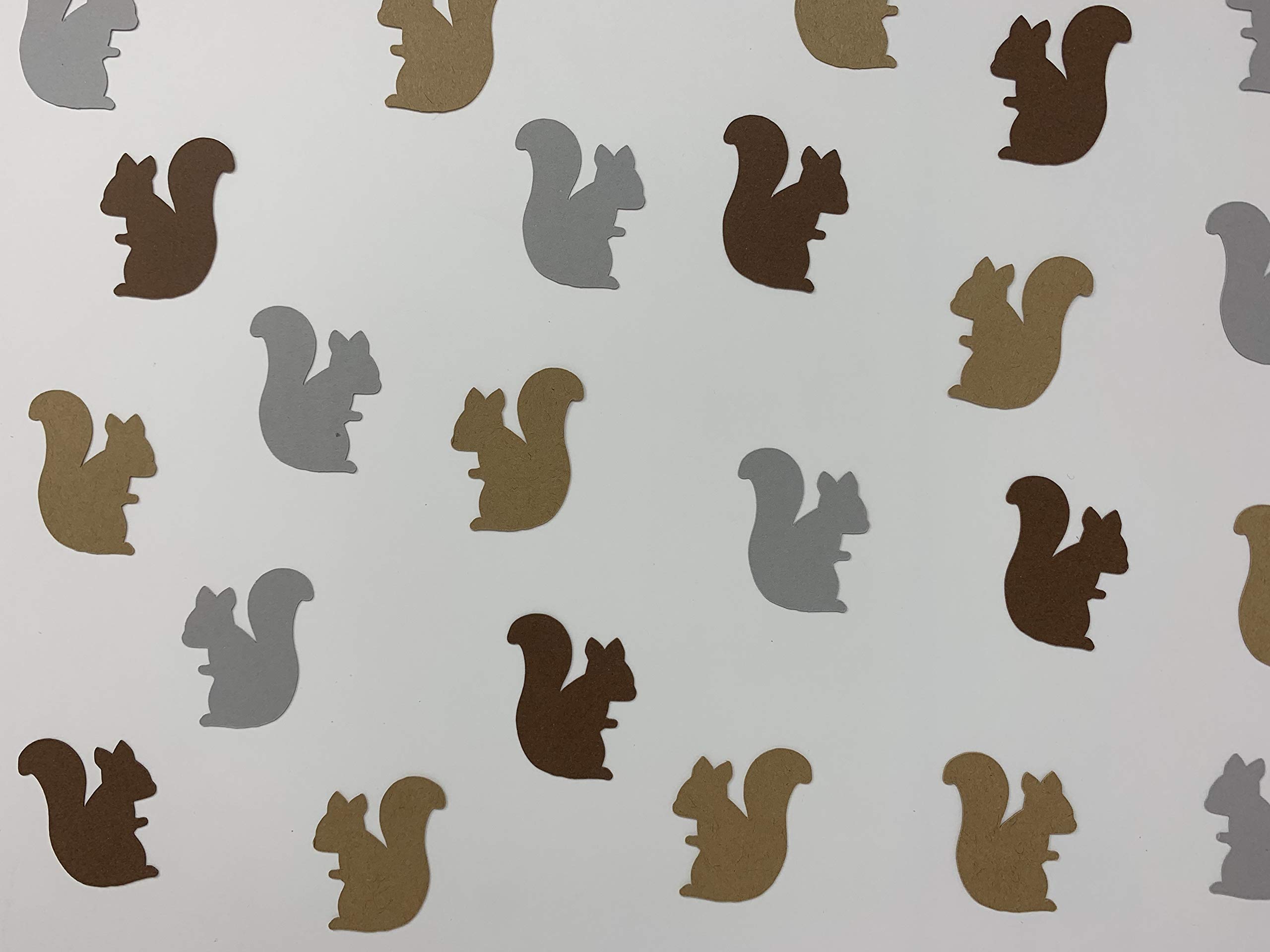 Squirrel Confetti Decorations - 100 Pieces Woodland Creatures Party Supplies for Baby Showers & Birthday Parties - Perfect for Forest Theme Celebrations and DIY Crafts