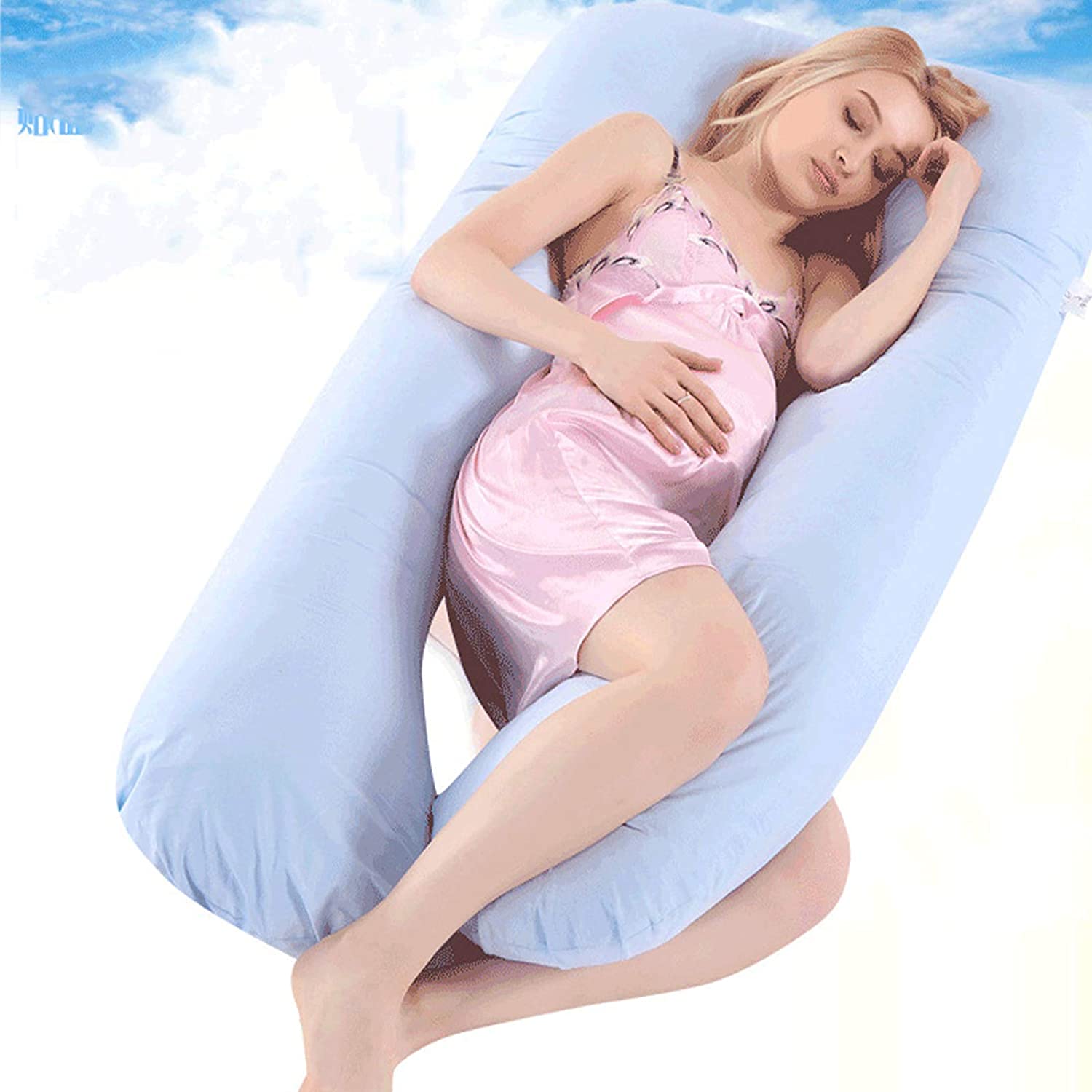 **U-Shaped Pregnancy Pillow for Sleeping - Full Body Maternity Pillow with Removable & Washable Cover - Comfort Support for Pregnant Women at Home, Office & Travel**