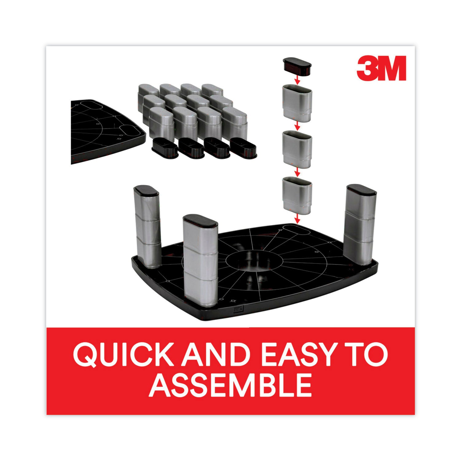 3M™ Extra Wide Adjustable Monitor Stand - 20