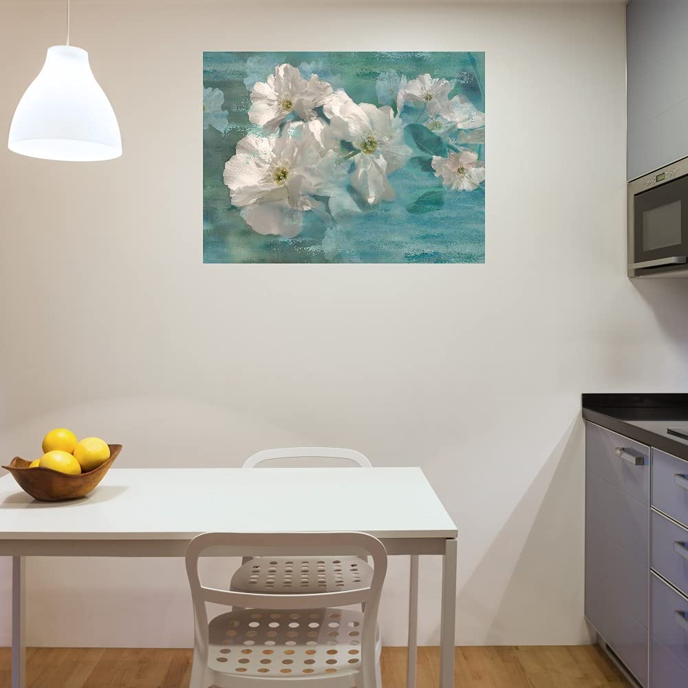 Wild Jasmine Fine Art Canvas Wall Decor by Artist Nan - 46x35 Inch Ready to Hang Painting for Living Room, Bedroom, Office & More - Perfect for Home Decor, Housewarming Gifts & Interior Design