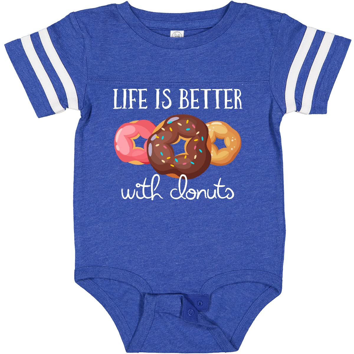 Inktastic Life is Better with Donuts Baby Bodysuit - Cute Donut-Themed Onesie for Infants & Toddlers - Perfect for Birthday Parties, Photo Shoots & Everyday Wear