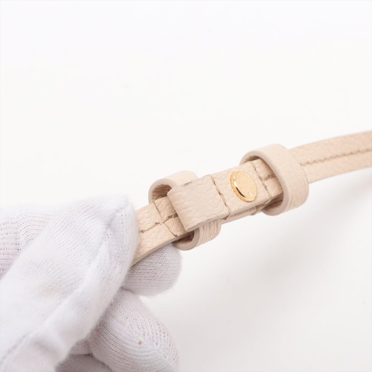 Louis Vuitton Monogram Empreinte Easy Pouch On Strap Crossbody Bag in Creme | Premium Leather Wallet on Chain | Perfect for Everyday Use, Travel & Special Occasions