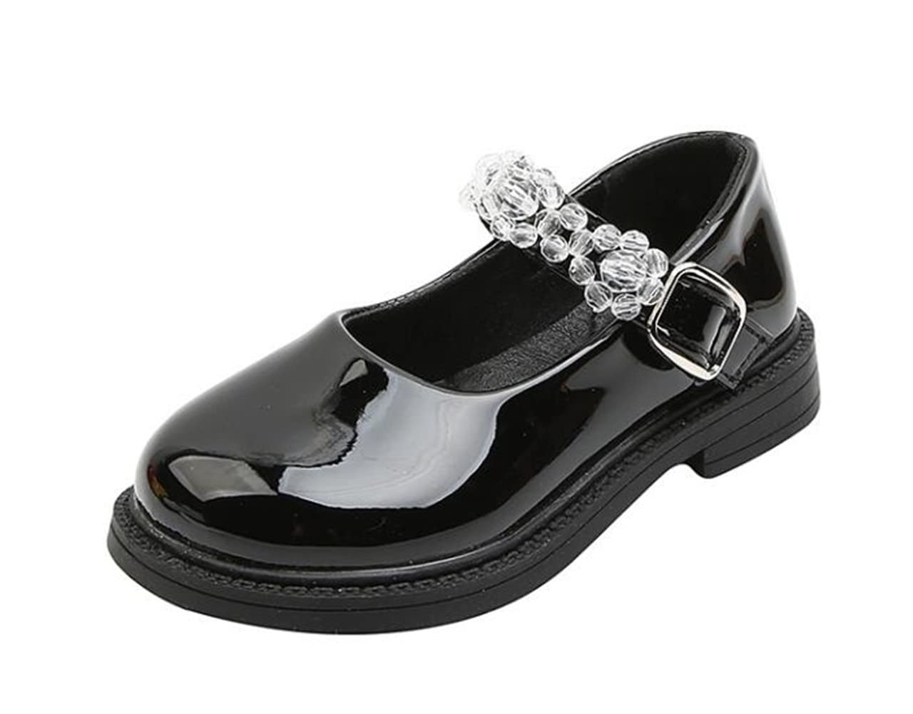 JGKDTX Girls PU Leather Mary Jane Dress Shoes - Princess Ballet Flats for Toddler & Little Kid - Perfect for School, Parties & Special Occasions