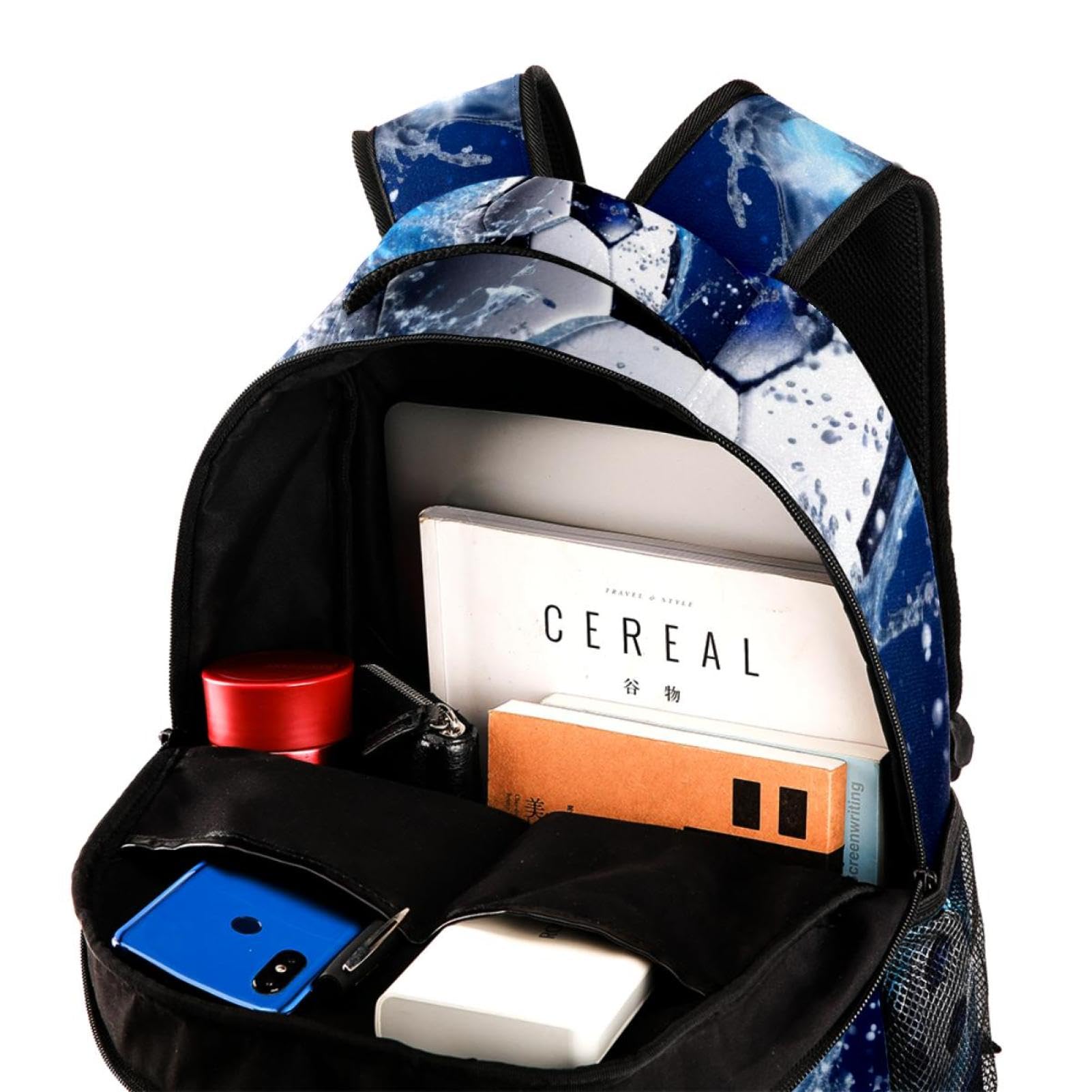Best Travel Backpack for Men & Women - Lightweight Durable Blue Ocean Design - Perfect for Hiking, Camping & Daily Commute