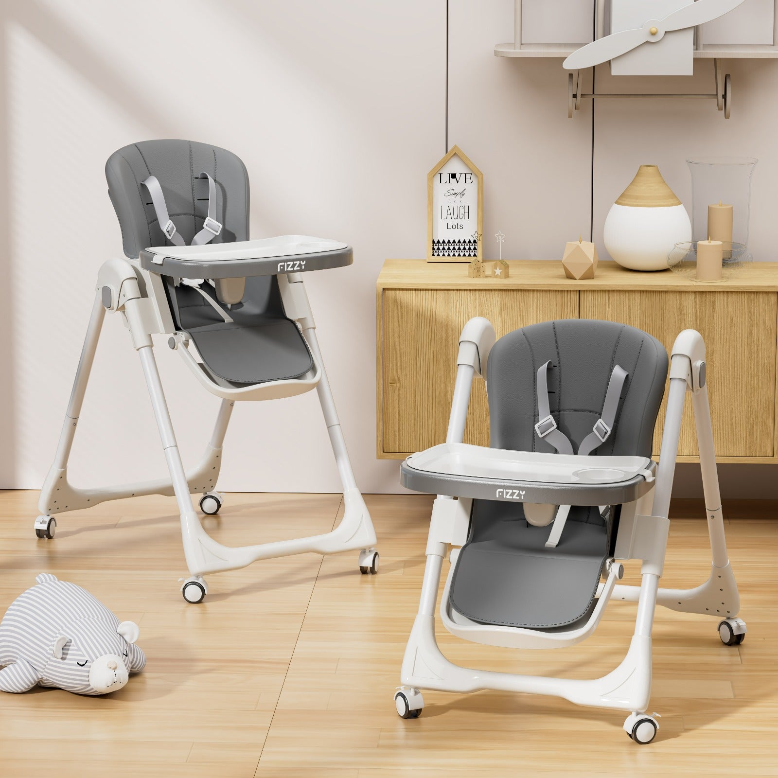 Foldable High Chair for Babies & Toddlers - Portable Lightweight Folding Chair for Travel, Dining & Outdoor Use - Compact Baby Feeding Seat for Home, Restaurant & Picnic