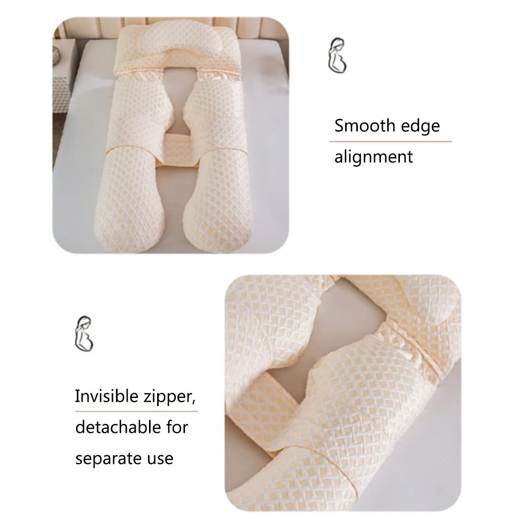 55in Pregnancy Pillow for Women - Full Body Support for Back, Legs, Neck & Hip Pain Relief - Removable Washable Cover - Perfect for Sleeping, Nursing & Maternity Comfort