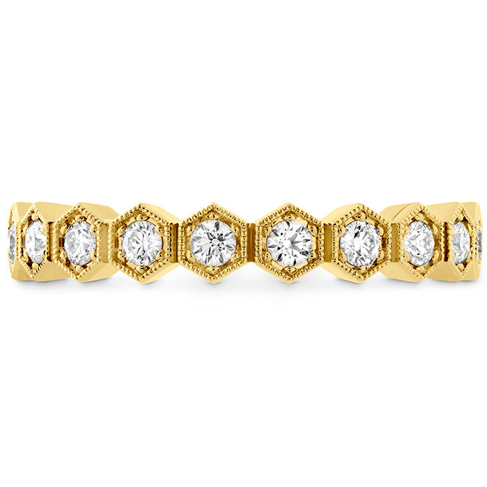 Hearts On Fire Hex Diamond Band Ring - 14K White Gold Wedding Engagement Ring for Women, Perfect for Proposals, Anniversaries & Special Occasions