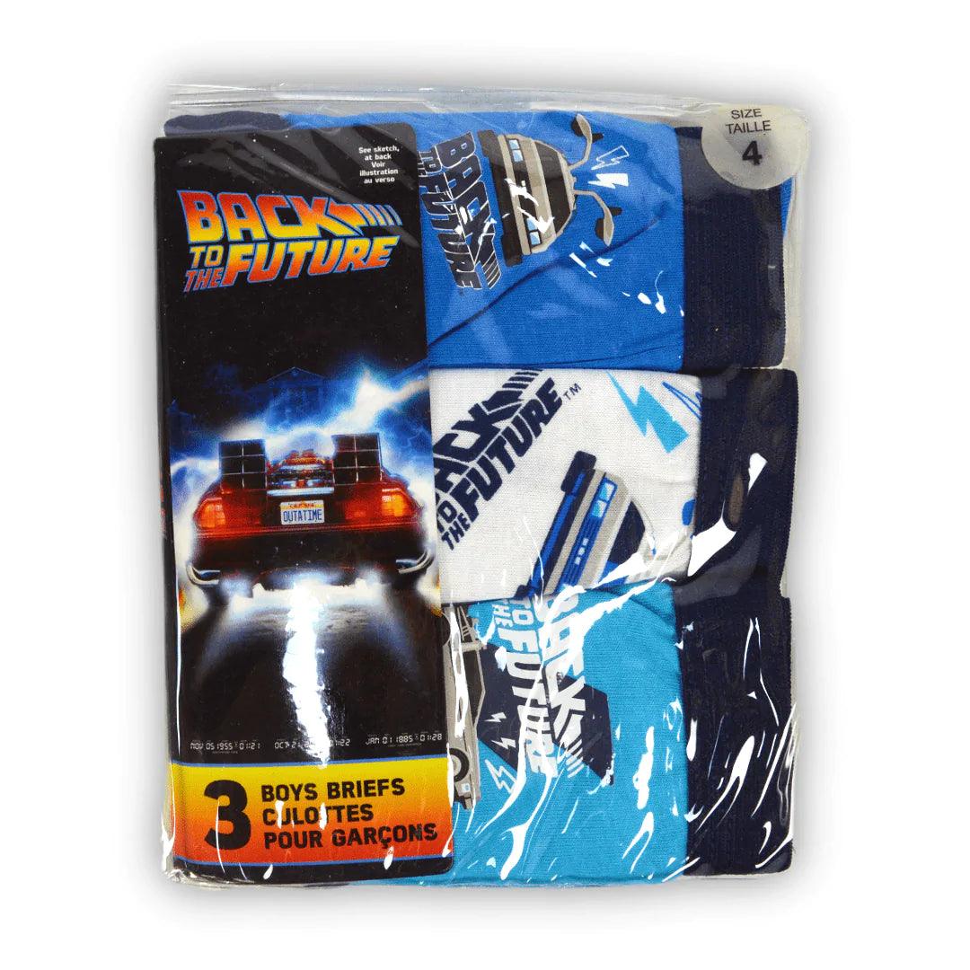Back to the Future Themed Boys' Underwear 3-Pack - Soft Cotton Briefs for Kids - Perfect for School, Sleepovers & Movie Nights