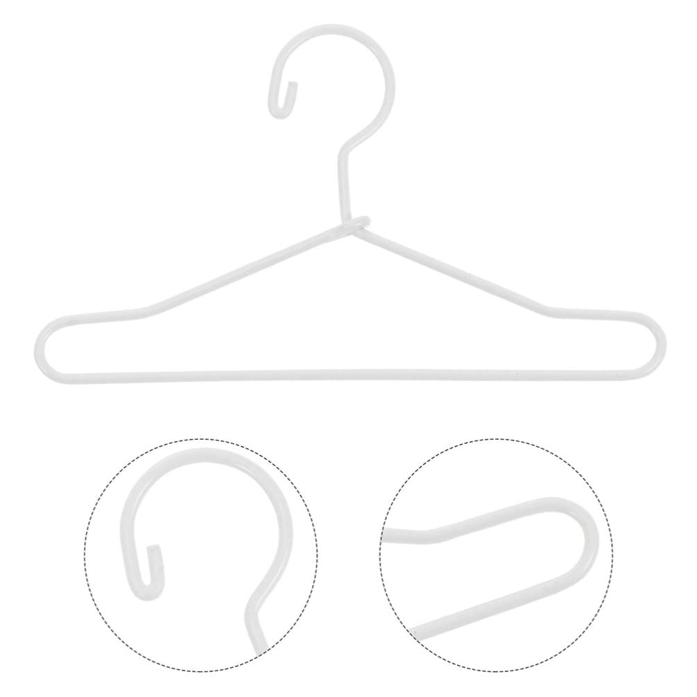Jojofuny 10Pcs Metal Doll Clothes Hangers - Durable Wire Hangers for Doll Wardrobe, Gowns & Dresses - Perfect for Barbie, American Girl & 18