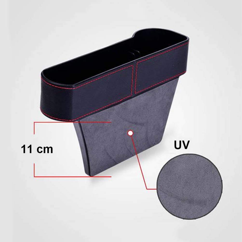 Garneck 1 Pair Black Car Storage Box & Organizer Bins - Multifunctional Interior Storage, Gap Filler & Auto Garbage Can for Sedan, SUV, Truck (Perfect for Trash, Snacks, Phone & Small Items)