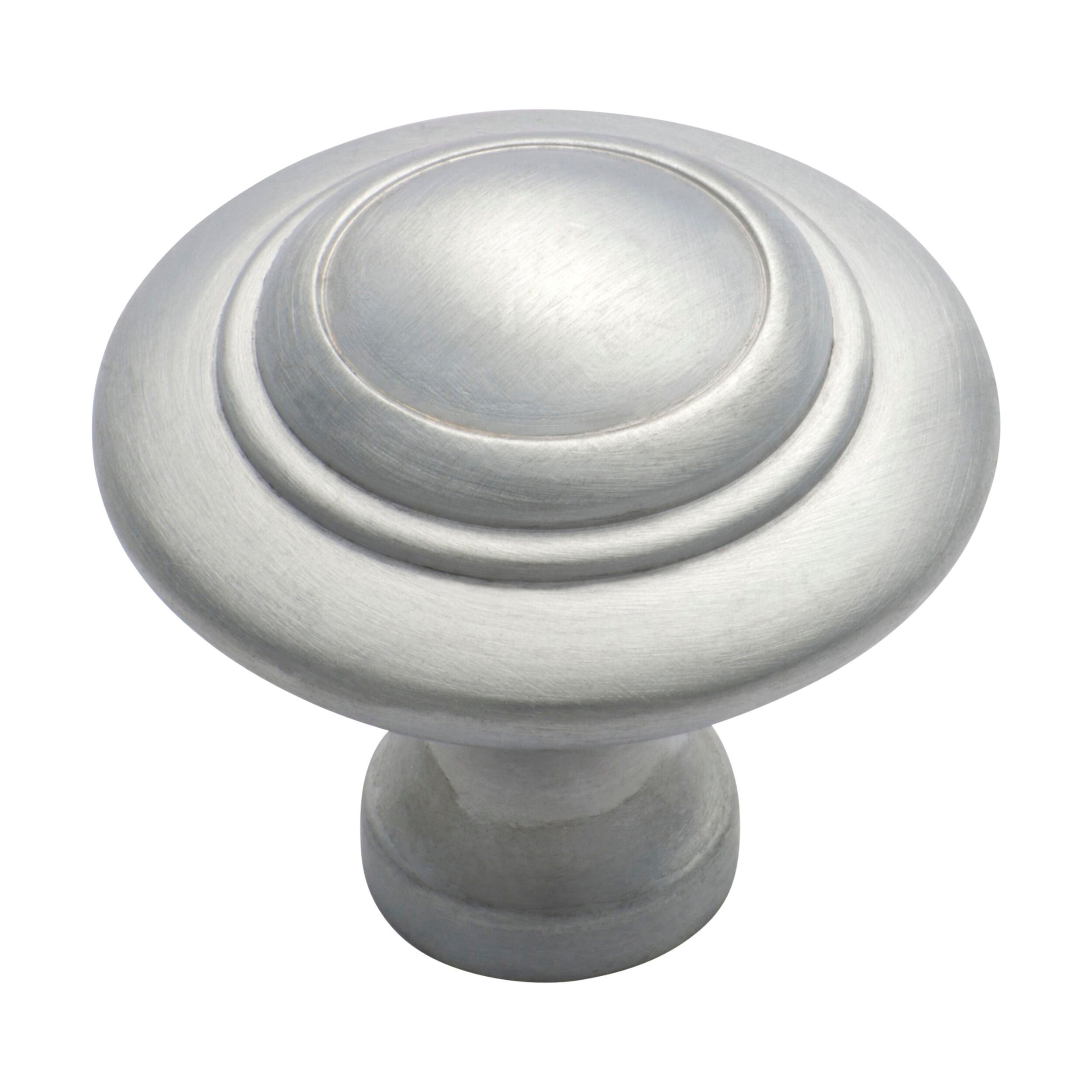 3058 Domed Satin Chrome Cabinet Knob D38xP35mm - Perfect for Kitchen Cabinets, Dressers & Furniture Hardware Upgrade
