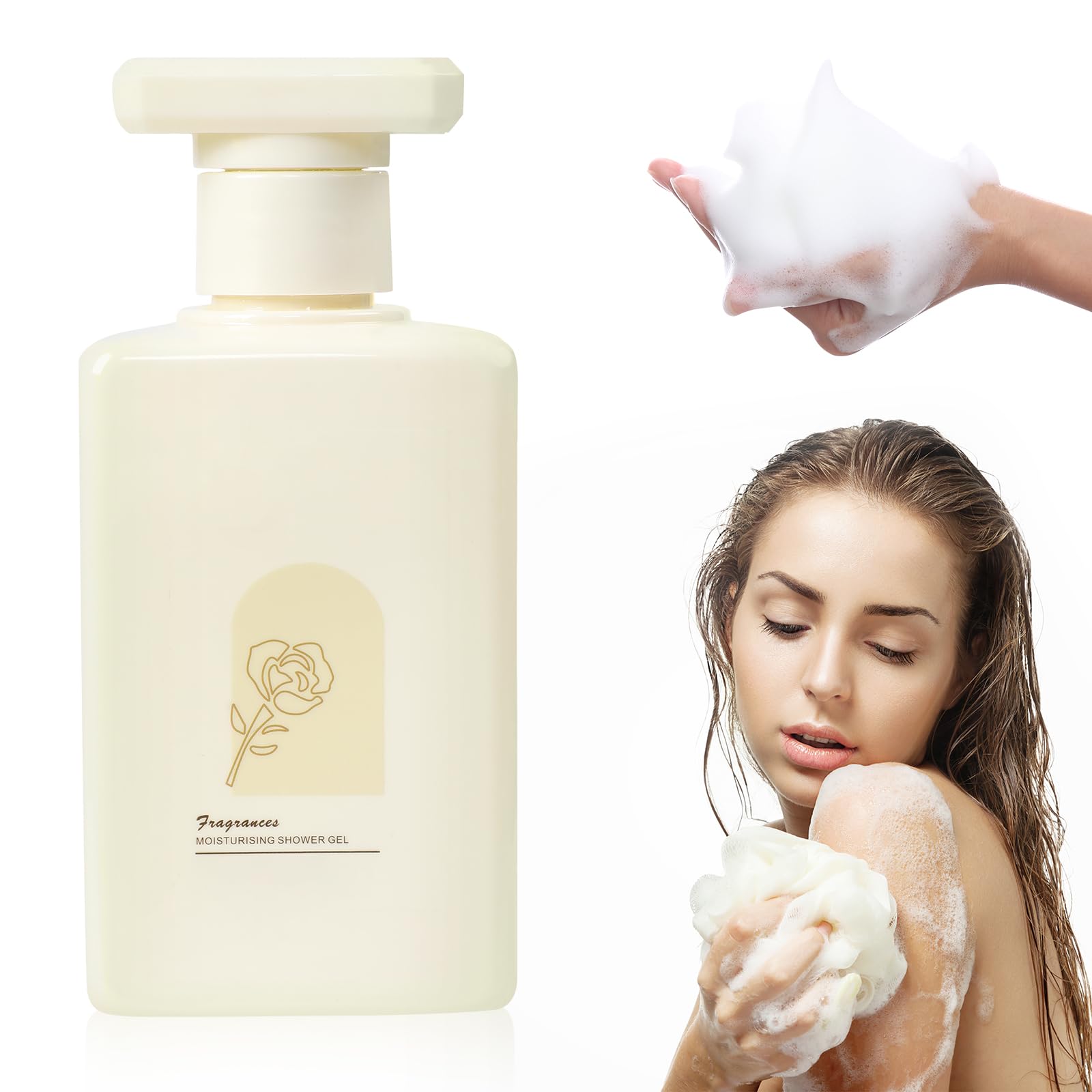 SanyeQueen Korean Perfumed Moisturizing Body Wash & Shower Gel - Hydrating & Fragrant Cleanser for Dry Skin (300ml) | Perfect for Daily Shower & Spa Relaxation